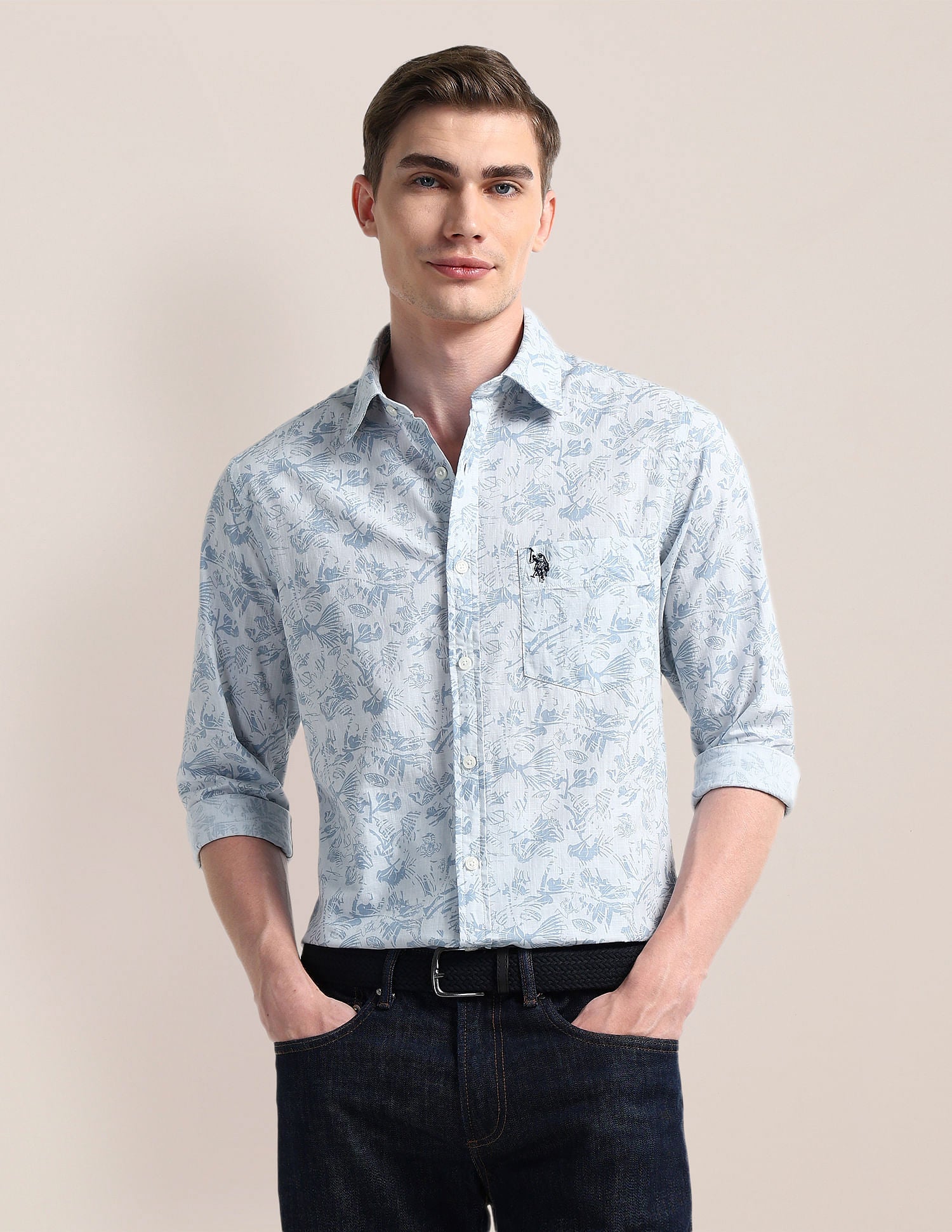Cutaway Collar Premium Cotton Shirt