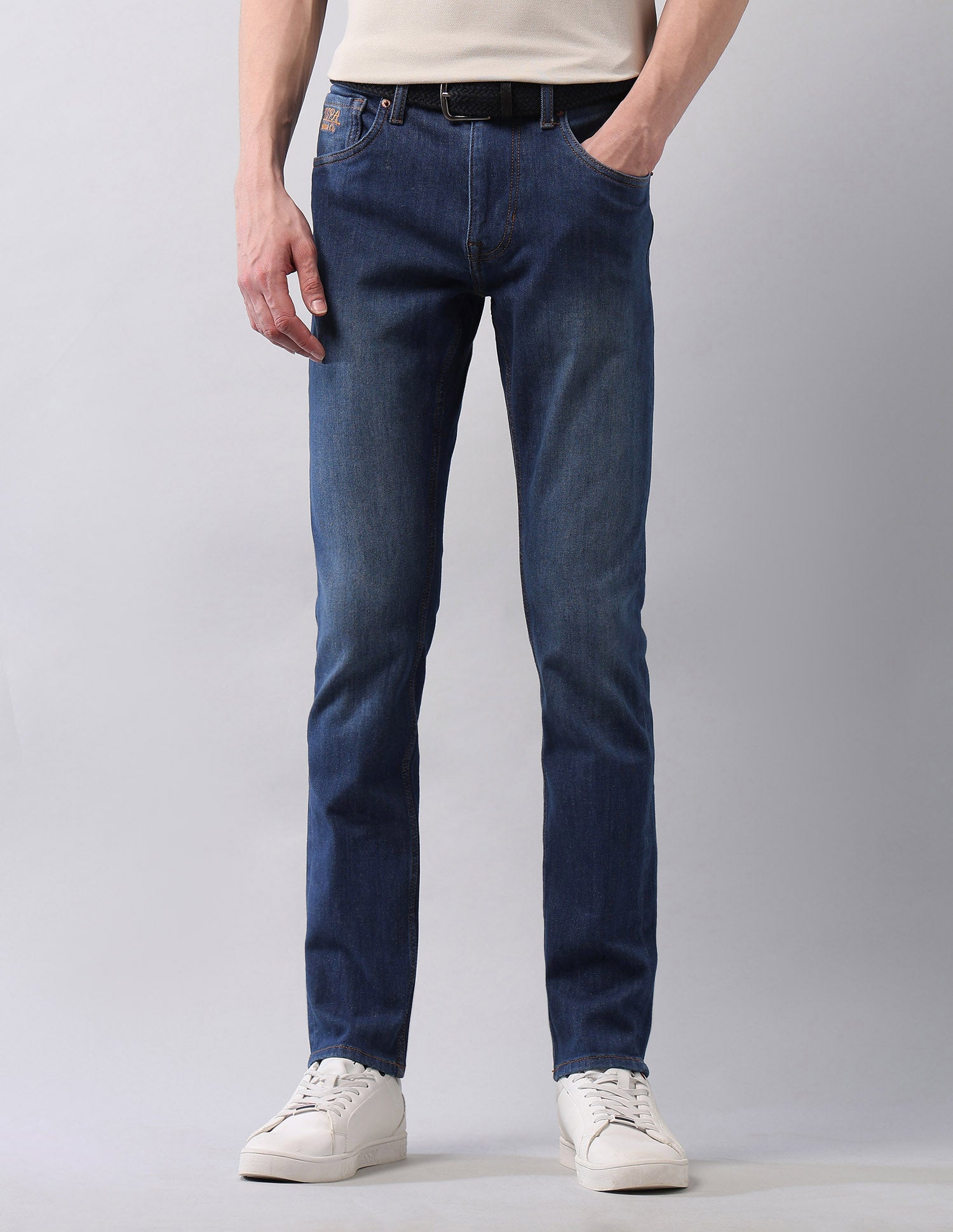 Regallo Skinny Fit Blue Jeans Blue - U.S. Polo Assn. India | Large