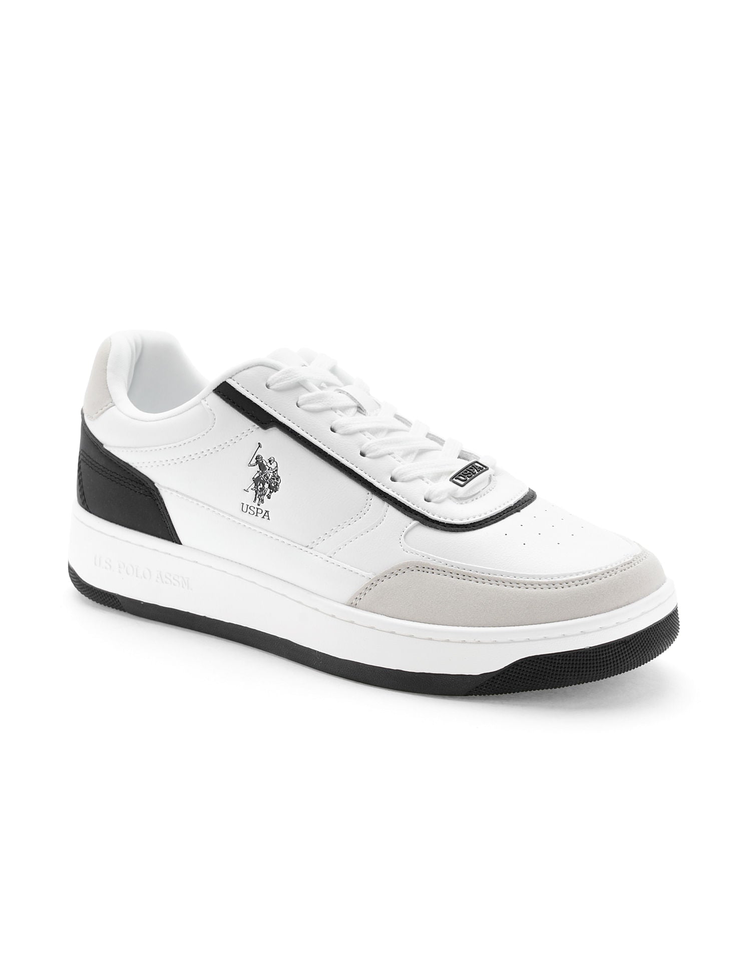 Men Trenno White Retro Court Sneakers White - U.S. POLO ASSN. | Large