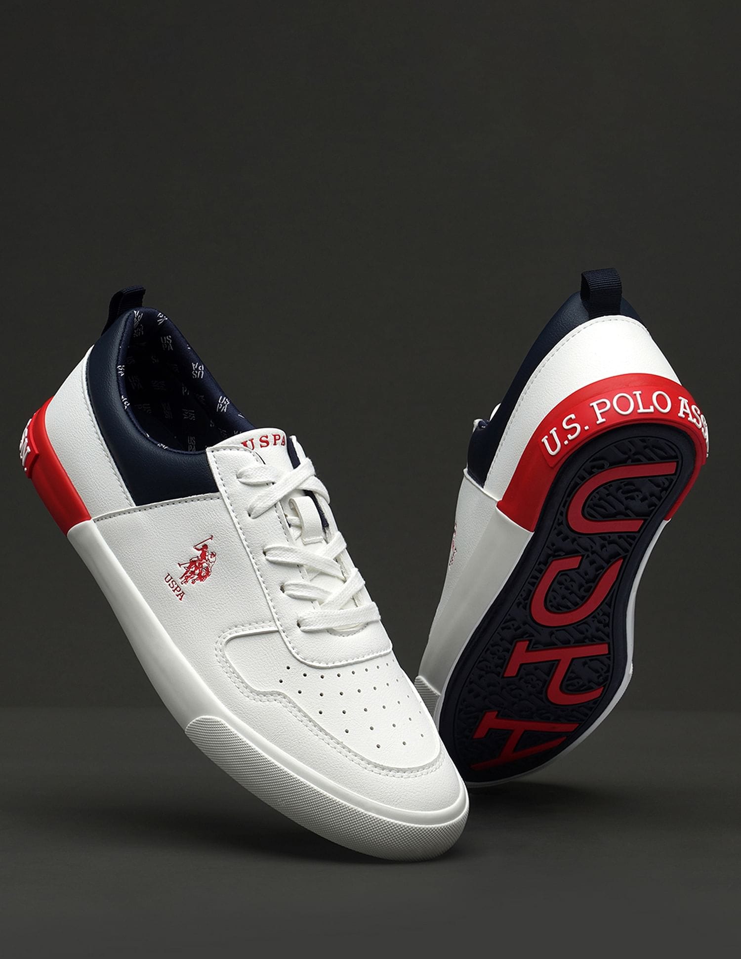 Men Colourblocked Clanal 3.0 Sneakers Off White - U.S. Polo Assn. India | Large