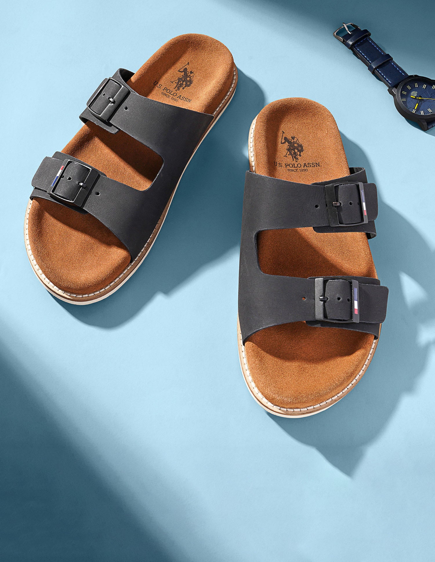 Buckle Strap Mendy Sandals Black - U.S. Polo Assn. India | Large
