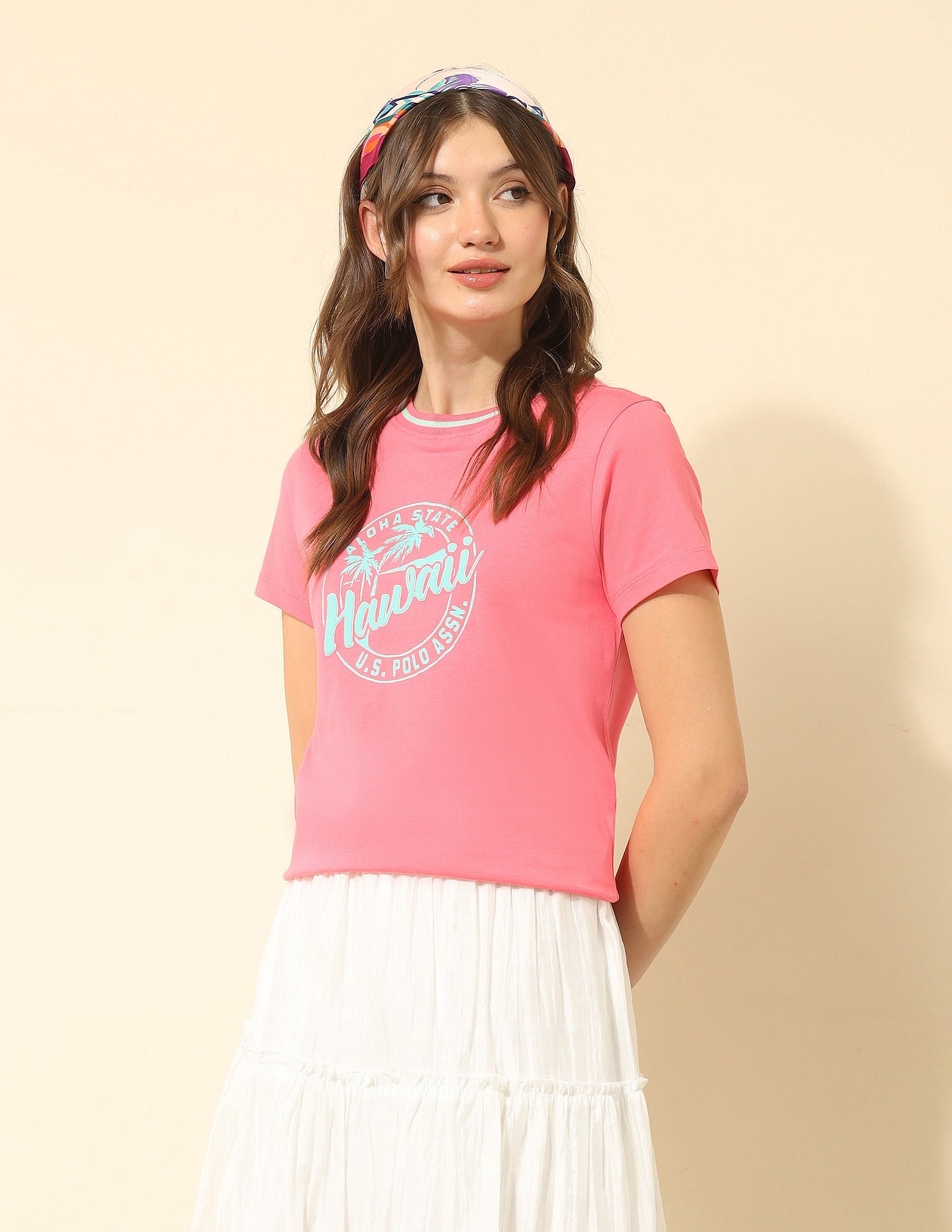 Regular Fit Brand Printed T-Shirt