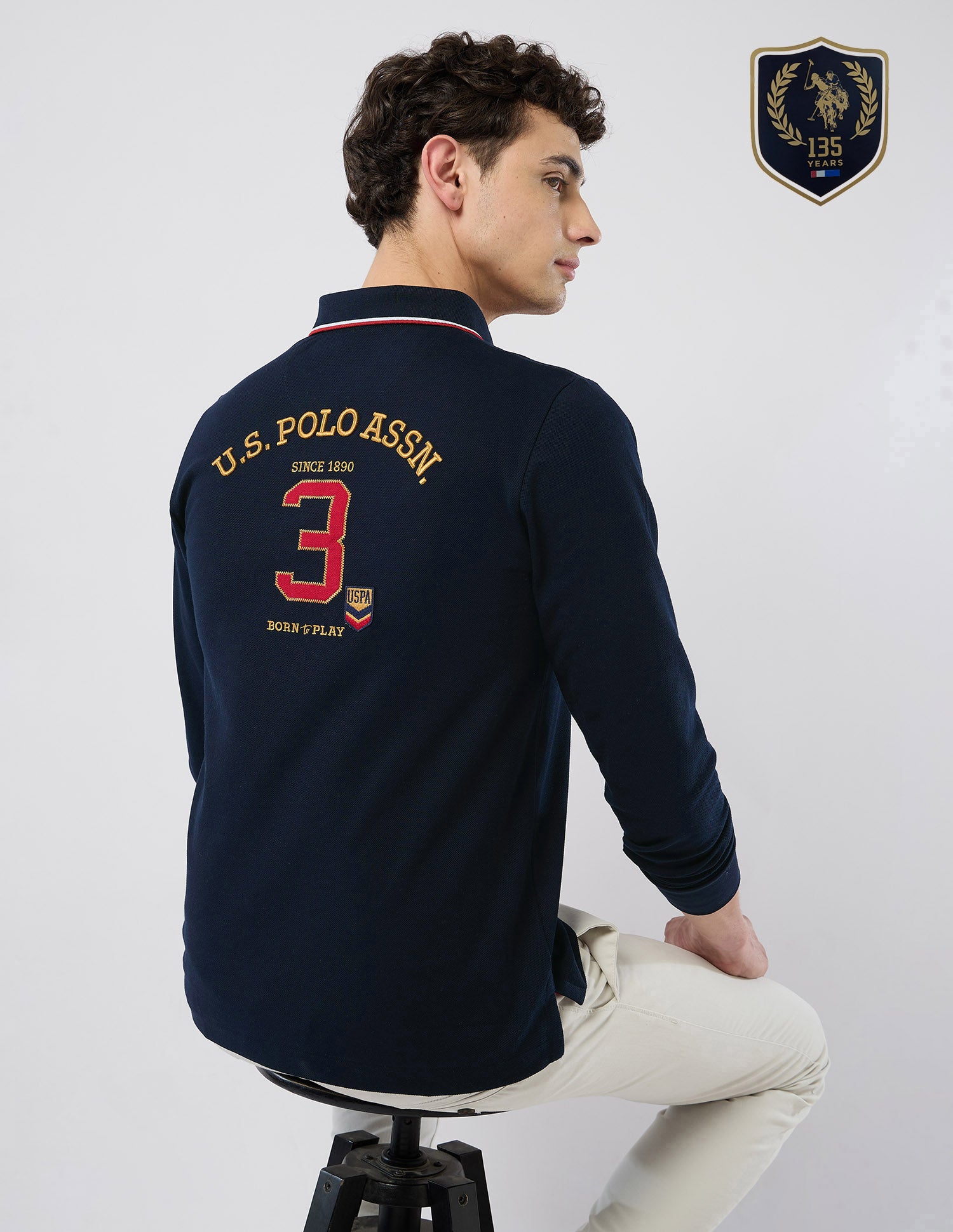 Brand Embroidered Regular Fit Polo Shirt