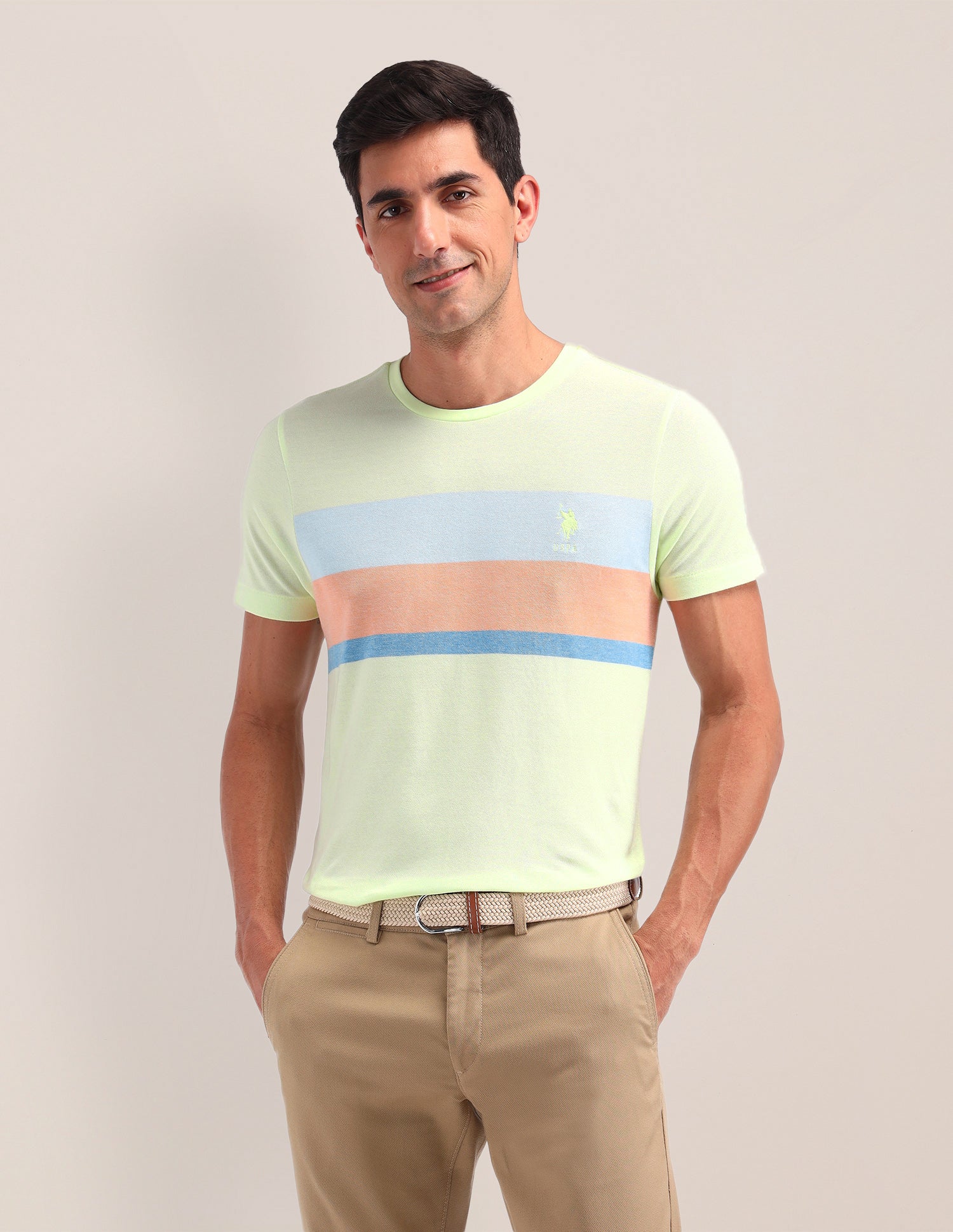 Horizontal Striped Slim Fit T-Shirt