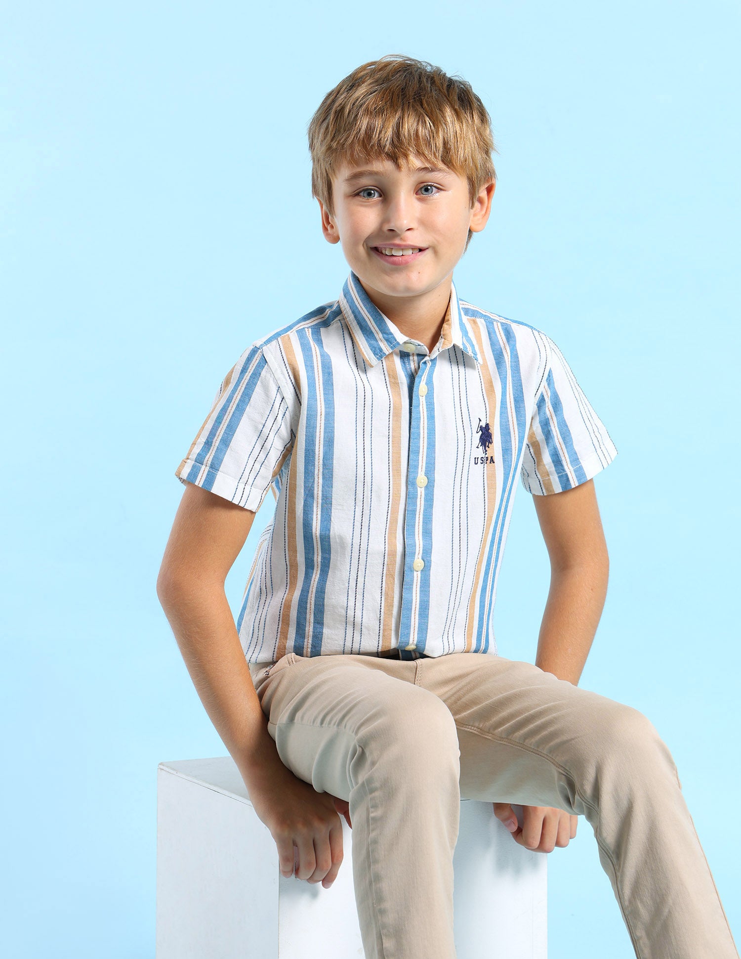 Boys Boxy Fit Dobby Shirt