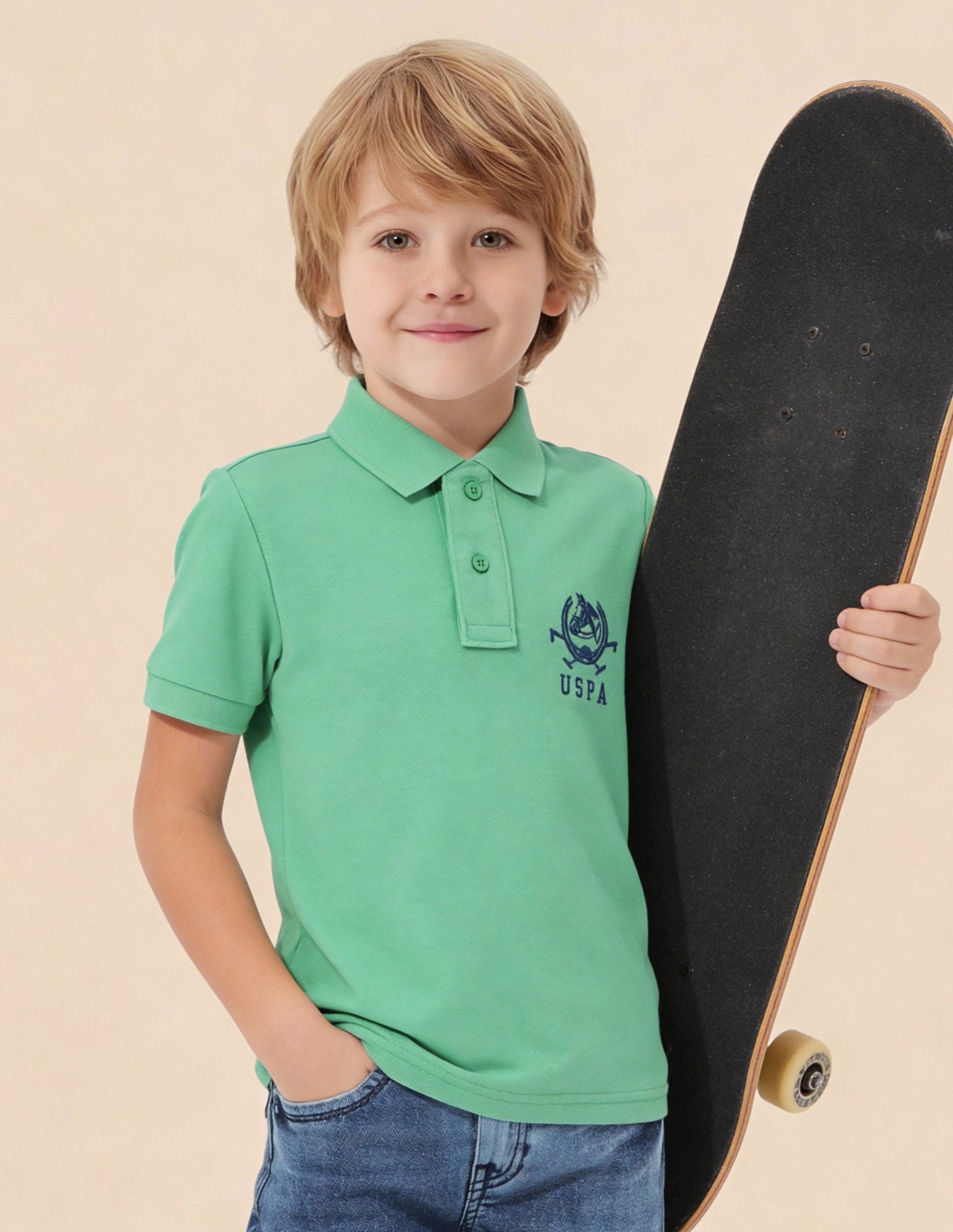 Boys Pure Cotton Polo Shirt