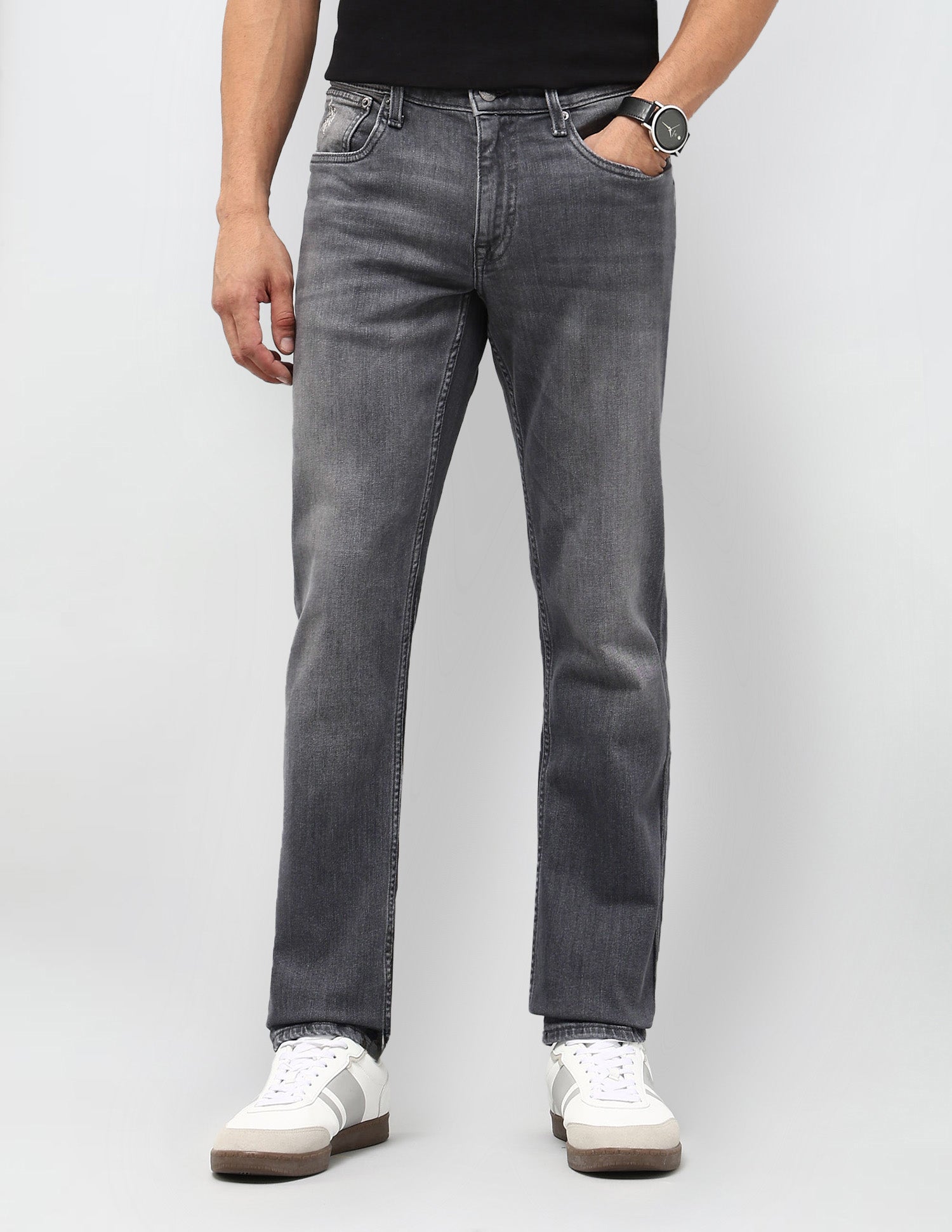 Brandon Slim Tapered Fit Grey Jeans