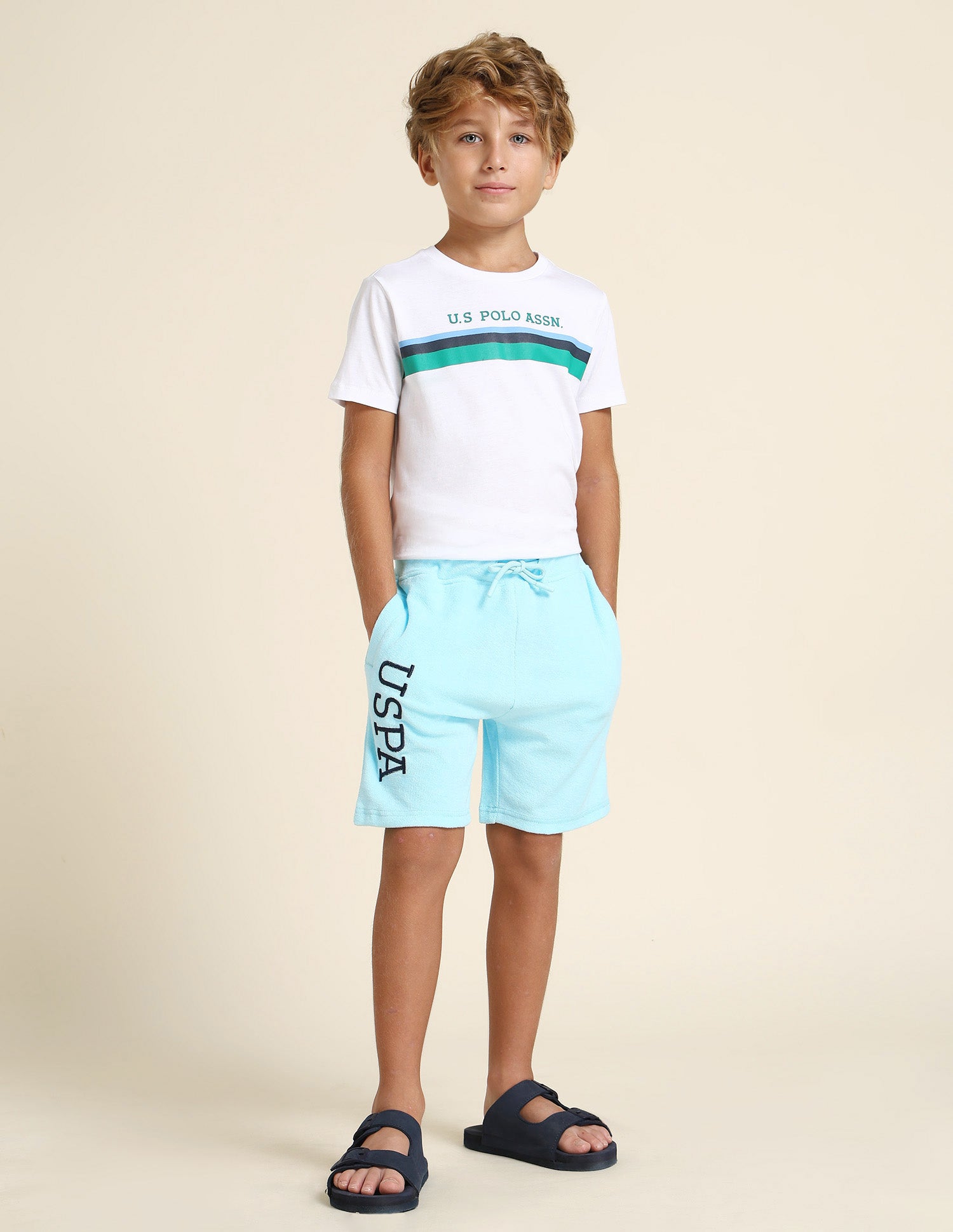 Boys Brand Embroidered Regular Fit Shorts