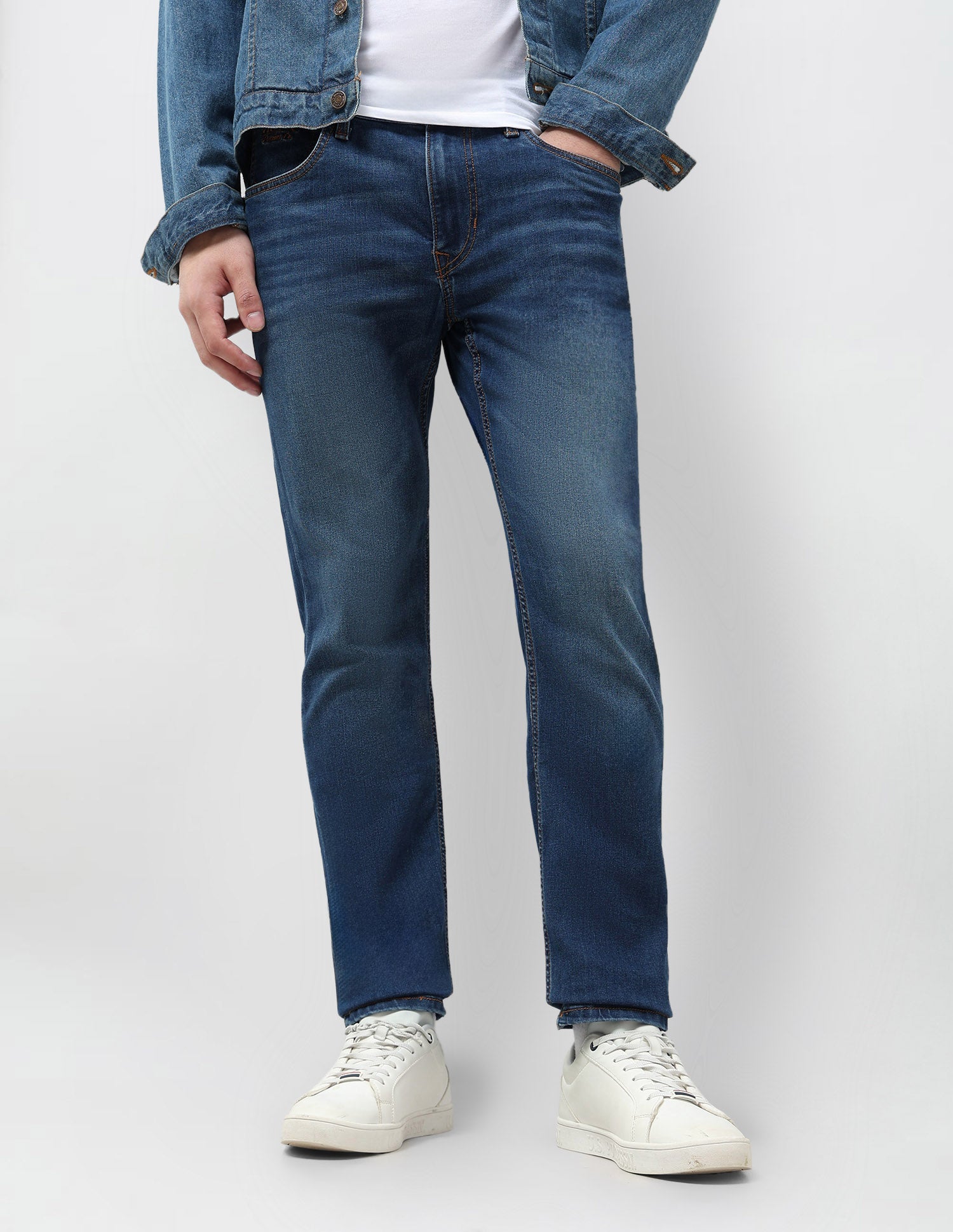Brandon Slim Tapered Fit Blue Jeans