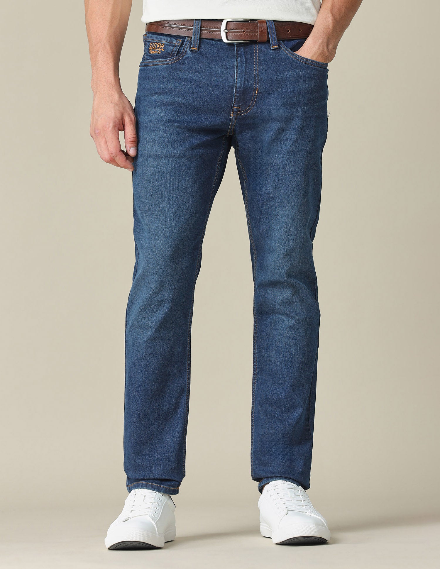 Brandon Slim Tapered Fit Mid Rise Jeans