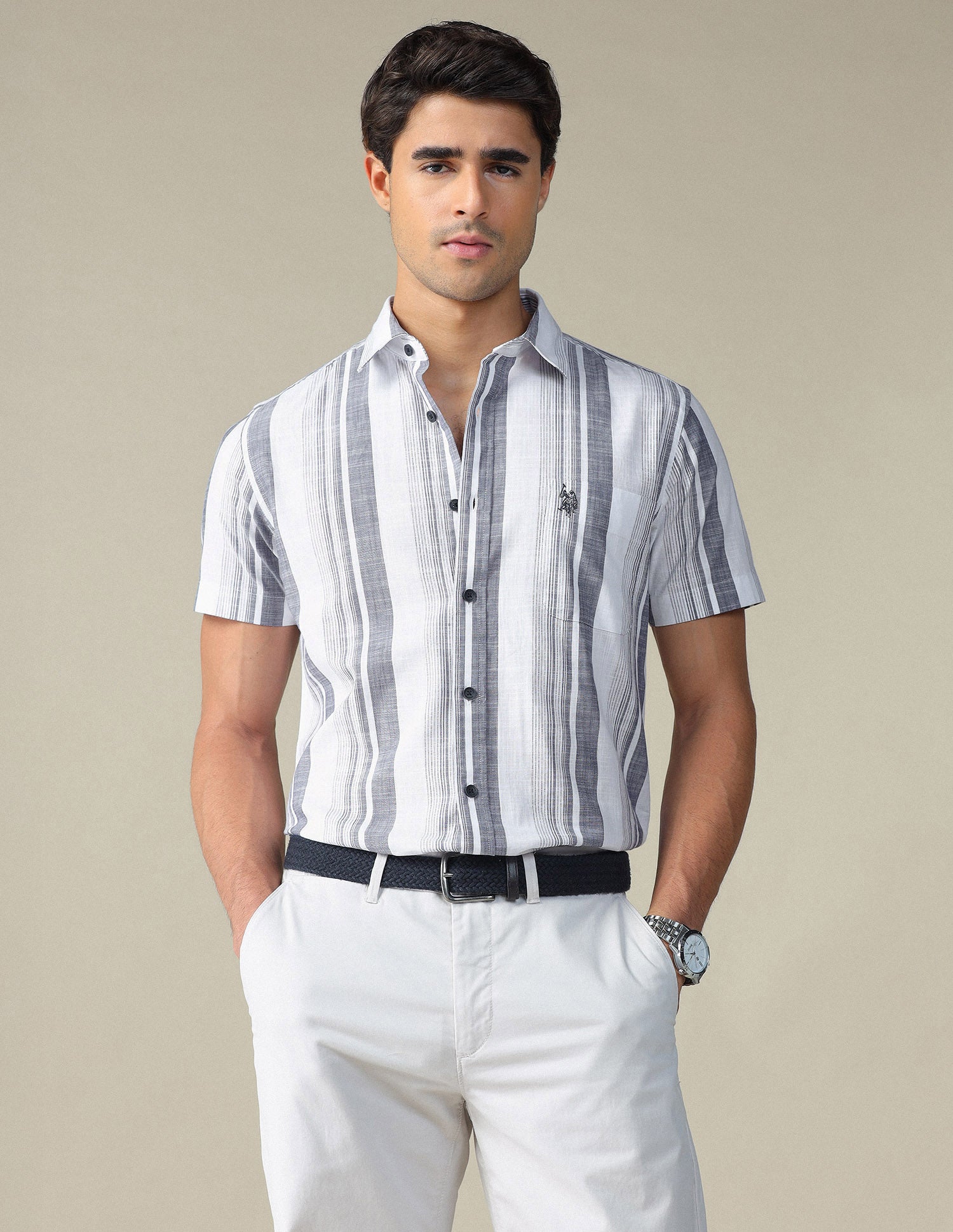 Vertical Striped Pure Cotton Shirt