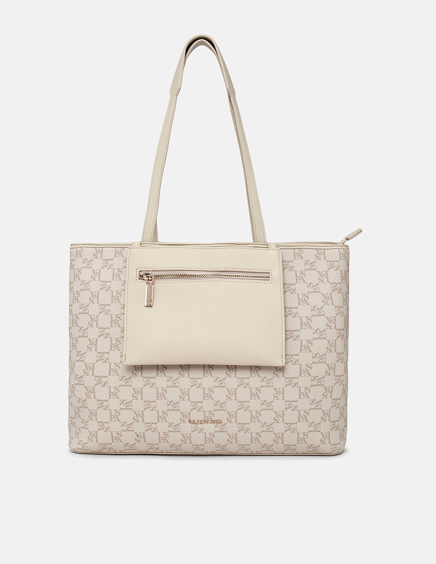 Coco Monogram Tote Bag Light Brown - U.S. Polo Assn. India | Large