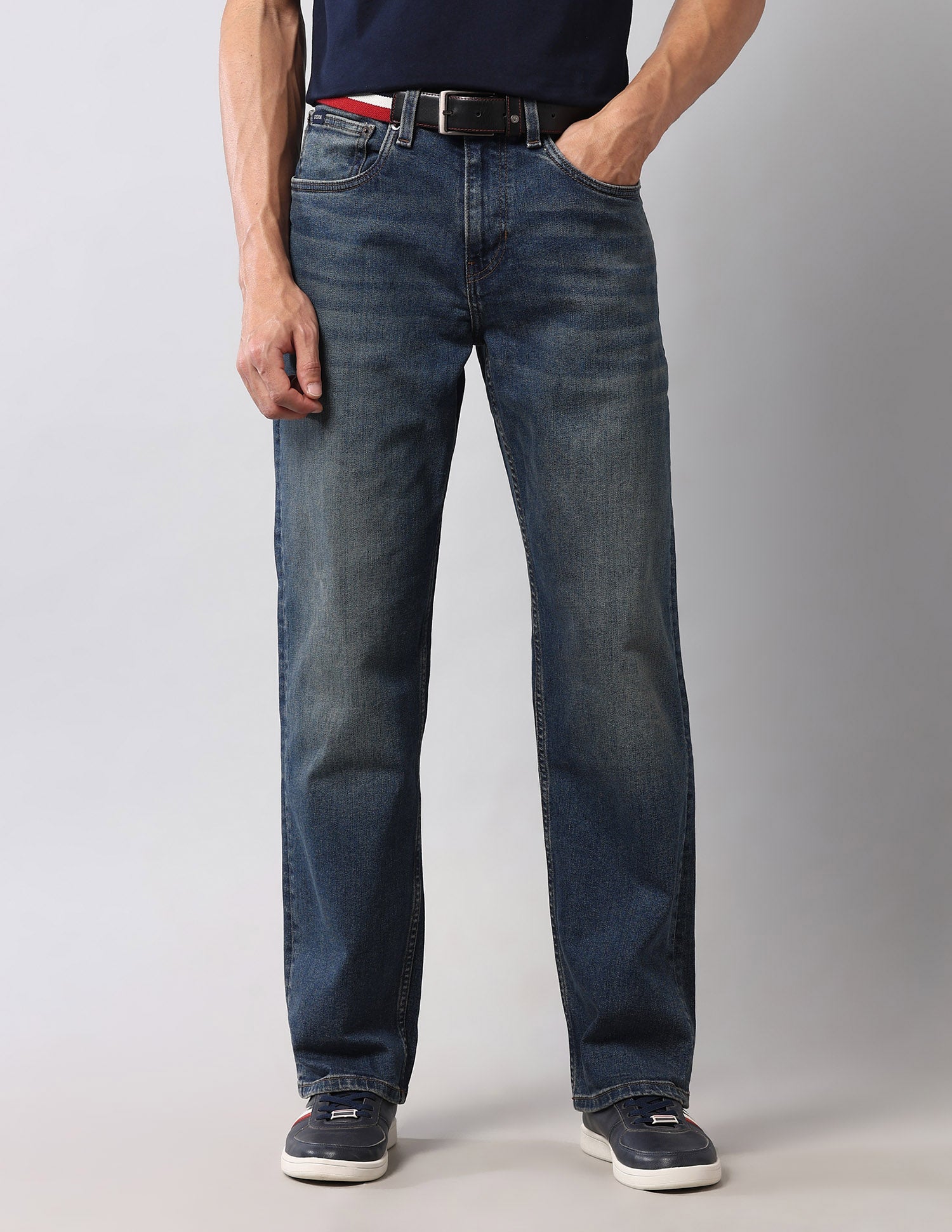 Shawn Relaxed Fit Blue Vintage Jeans Blue - U.S. Polo Assn. India | Large