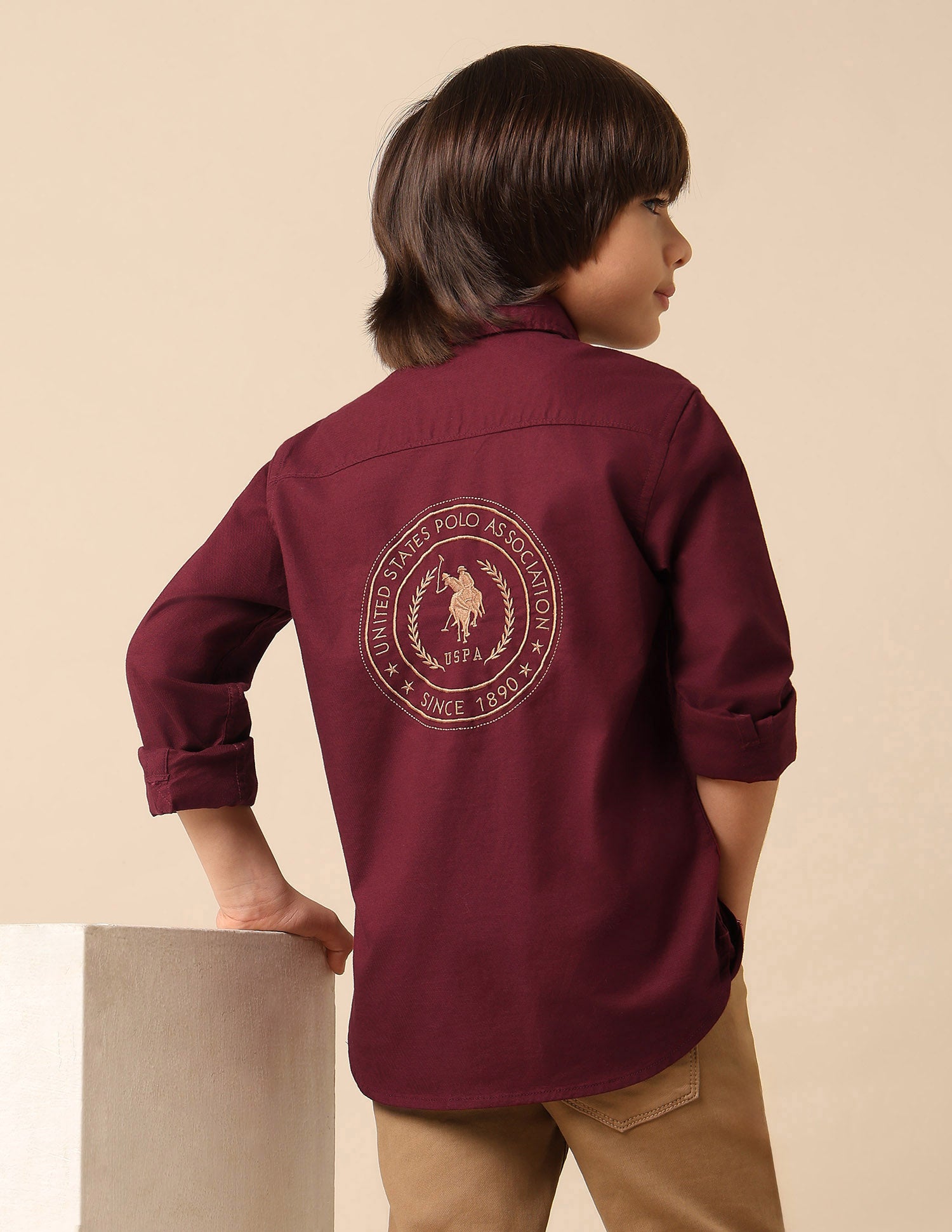 Boys Oxford Brand Embroidered Shirt