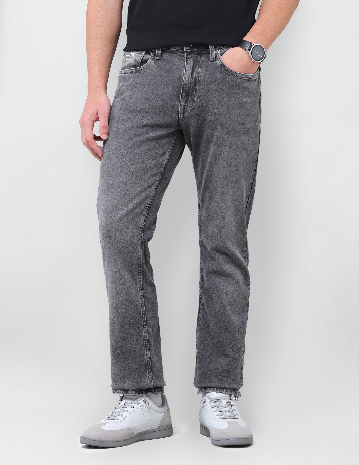 Harold Slim Straight Fit Grey Jeans
