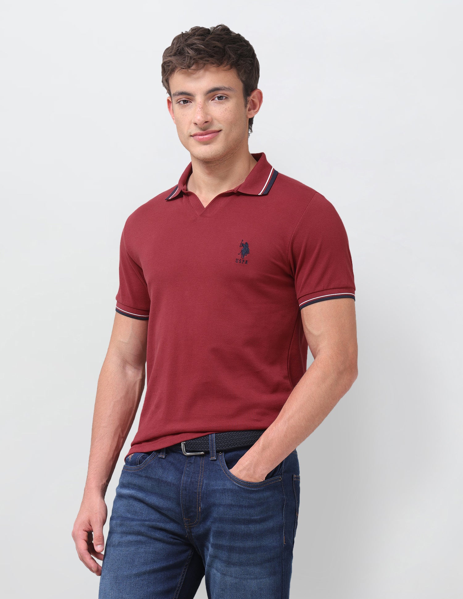 Solid Relaxed Fit Polo Shirt