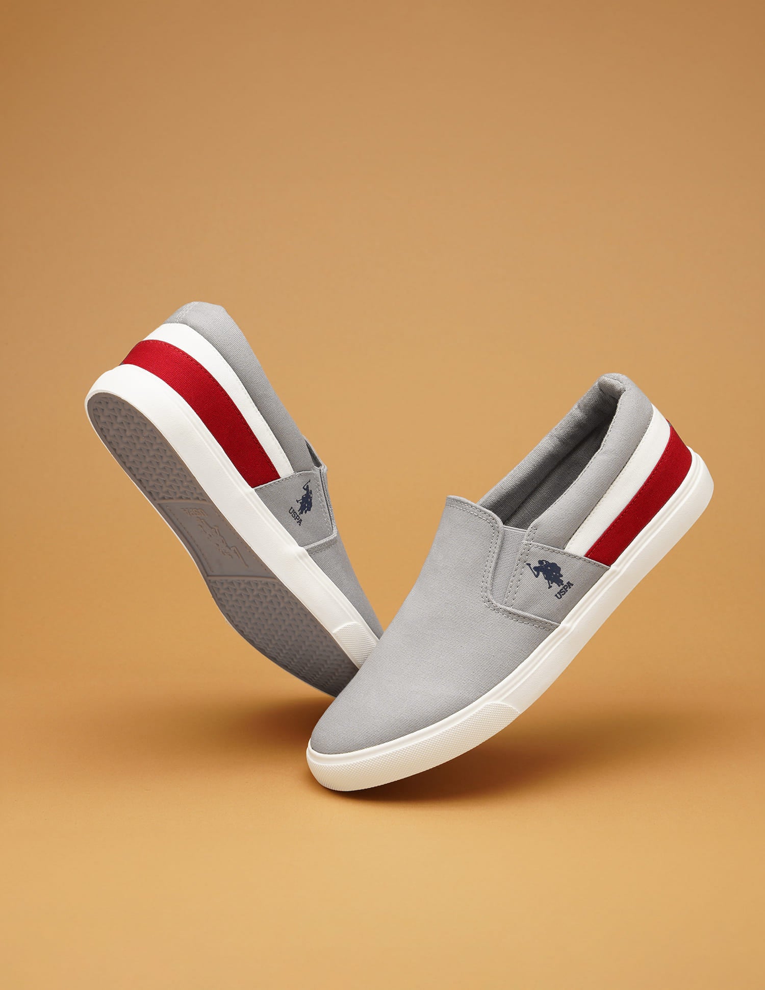 Men Carlin 5.0 Colourblocked Sneakers Grey - U.S. Polo Assn. India | Large