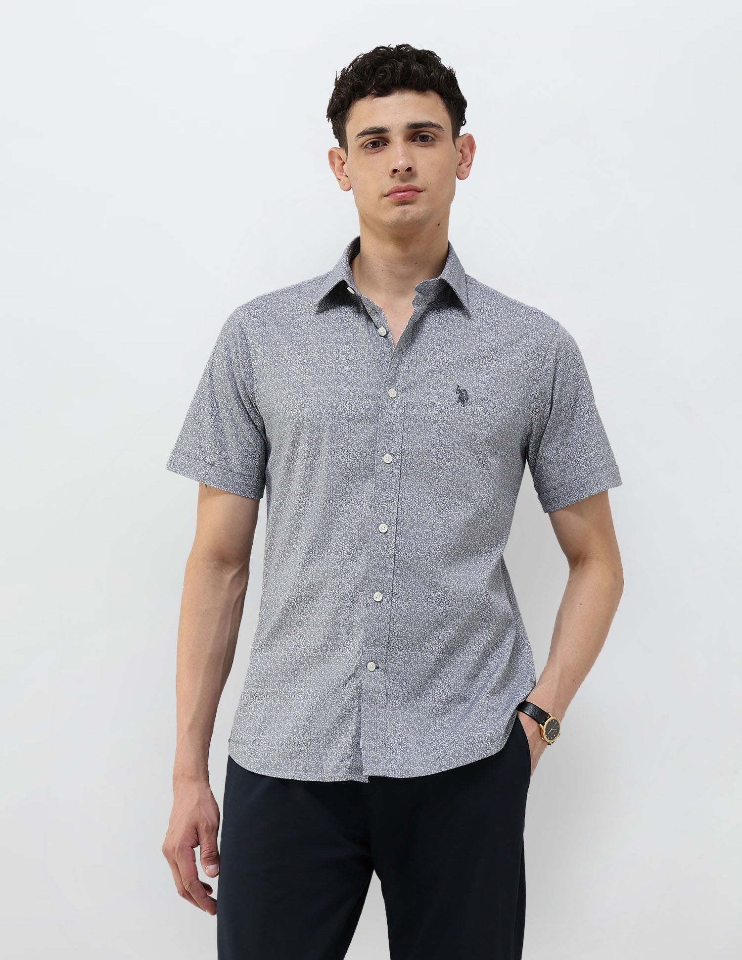 Geometric Printed Tailored Fit Shirt