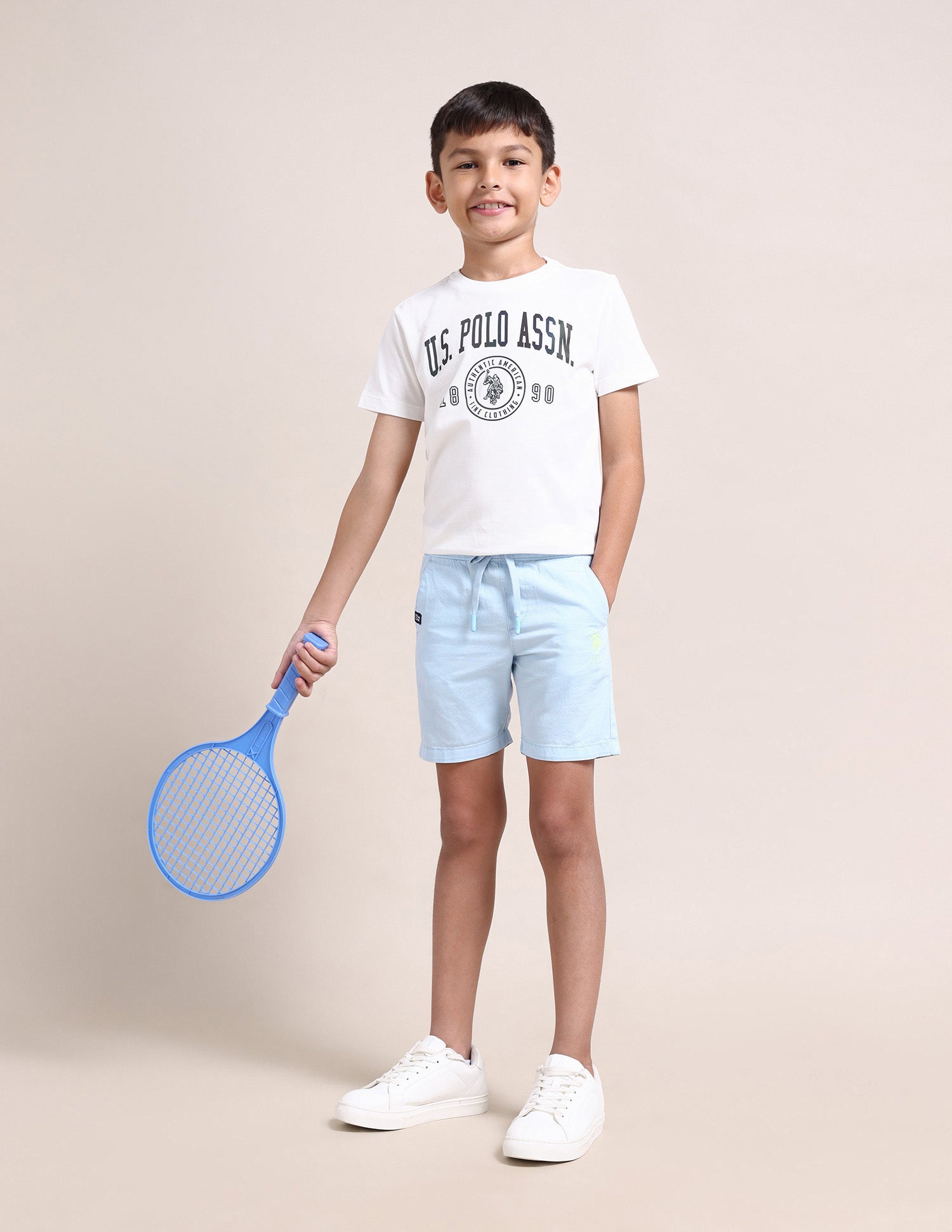 Boys Solid Twill Shorts