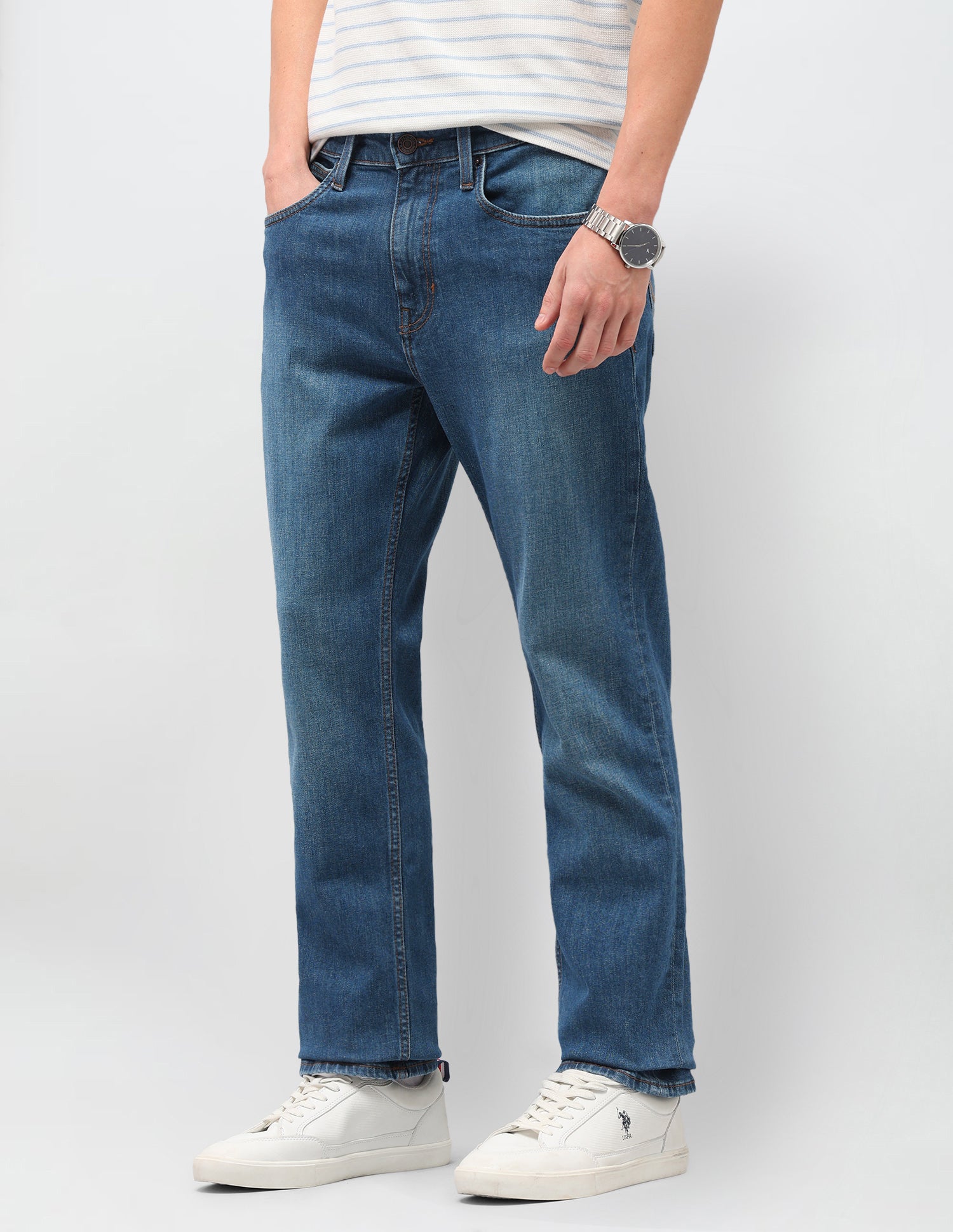 Harold Slim Straight Fit Blue Jeans