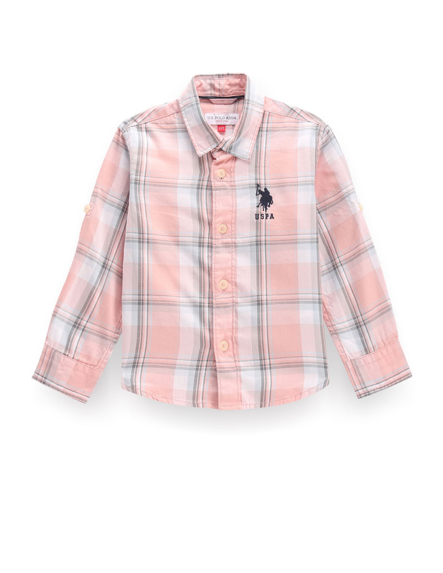 Boys Plaid Check Super Slim Fit Shirt