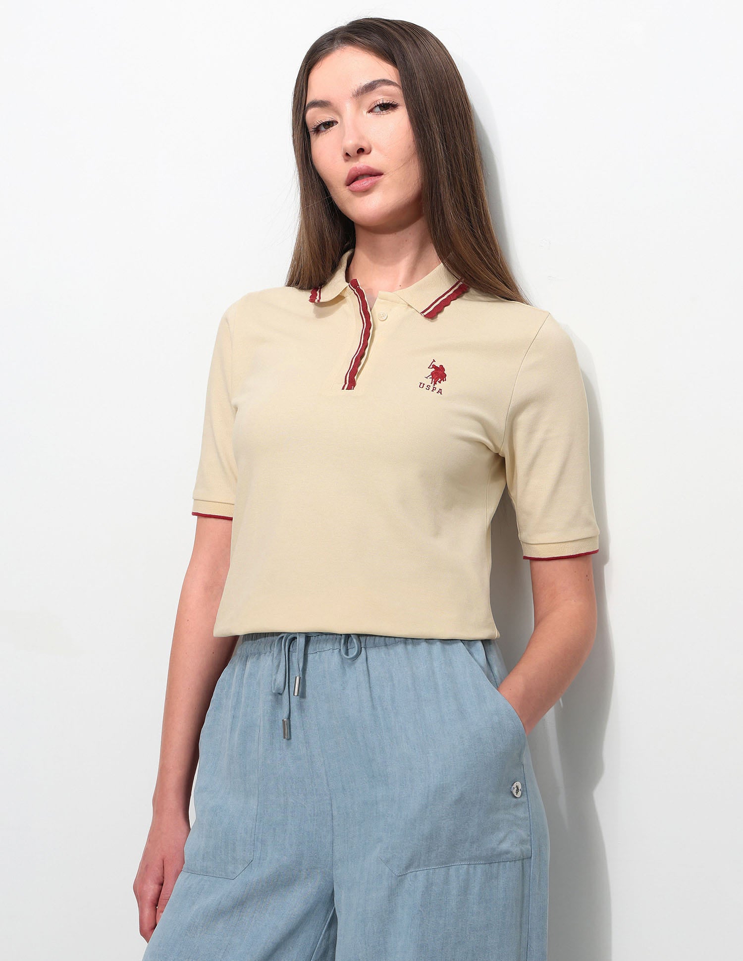 Regular Fit Solid Polo Shirt