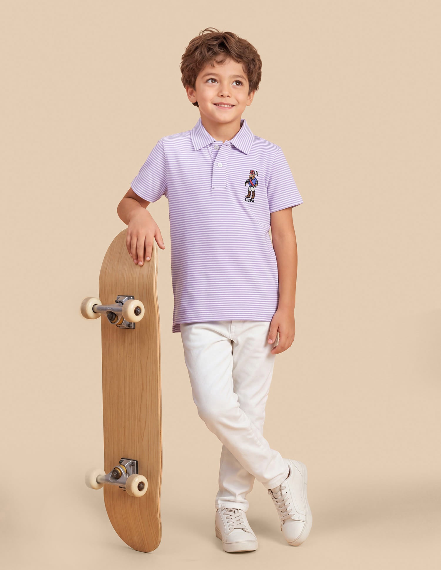 Horizontal Striped Regular Fit Polo Shirt Pink - U.S. Polo Assn. India | Large