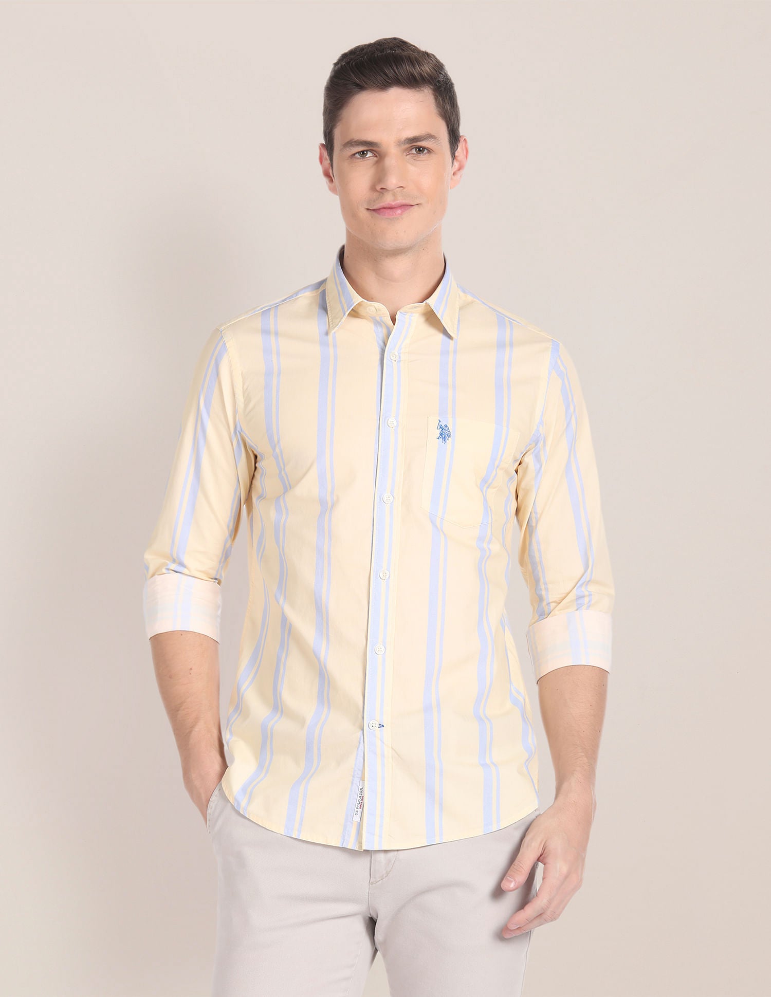 Vertical Stripe Oxford Shirt