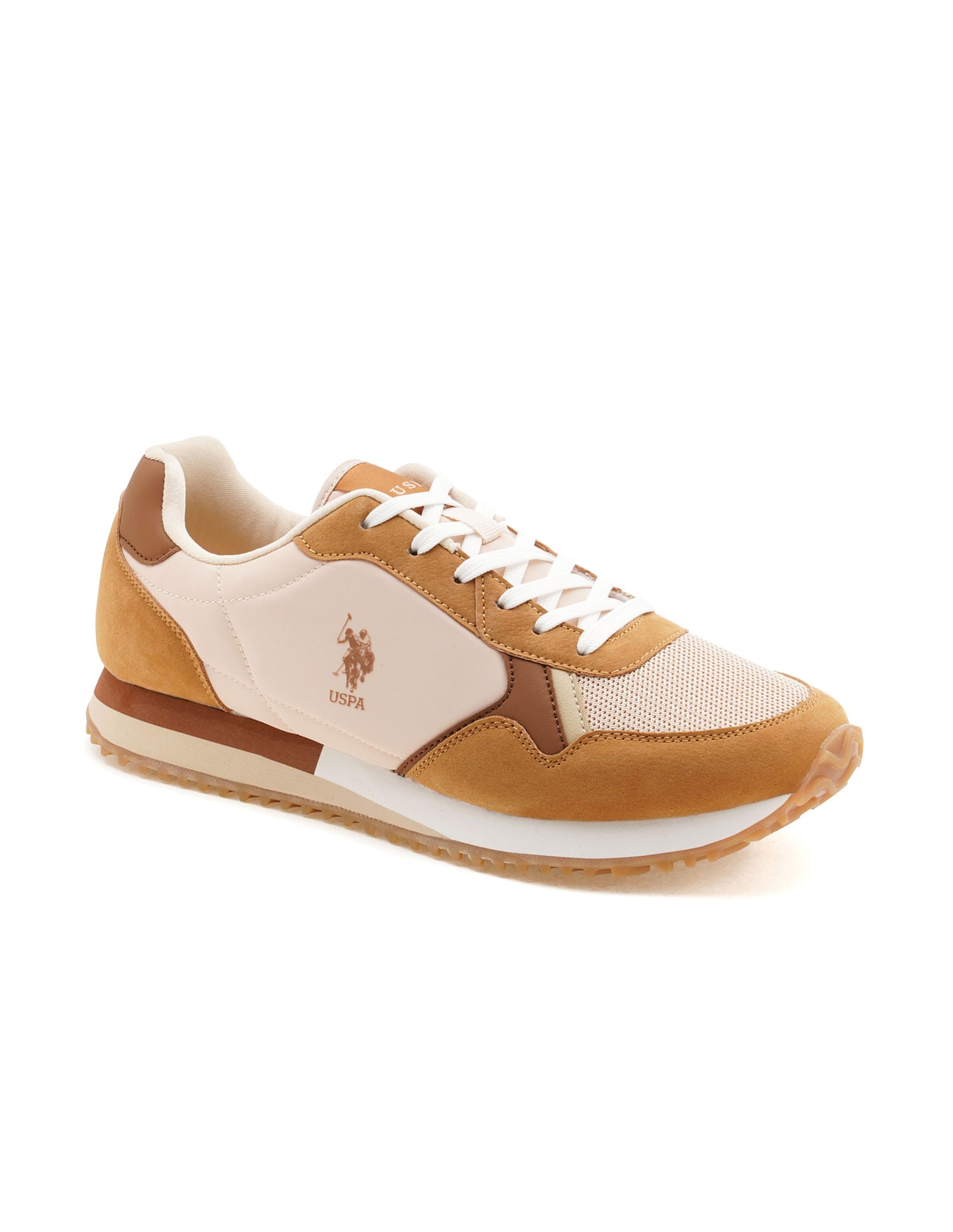Men Darrion Tan Retro Joggers Sneakers Tan - U.S. Polo Assn. India | Large