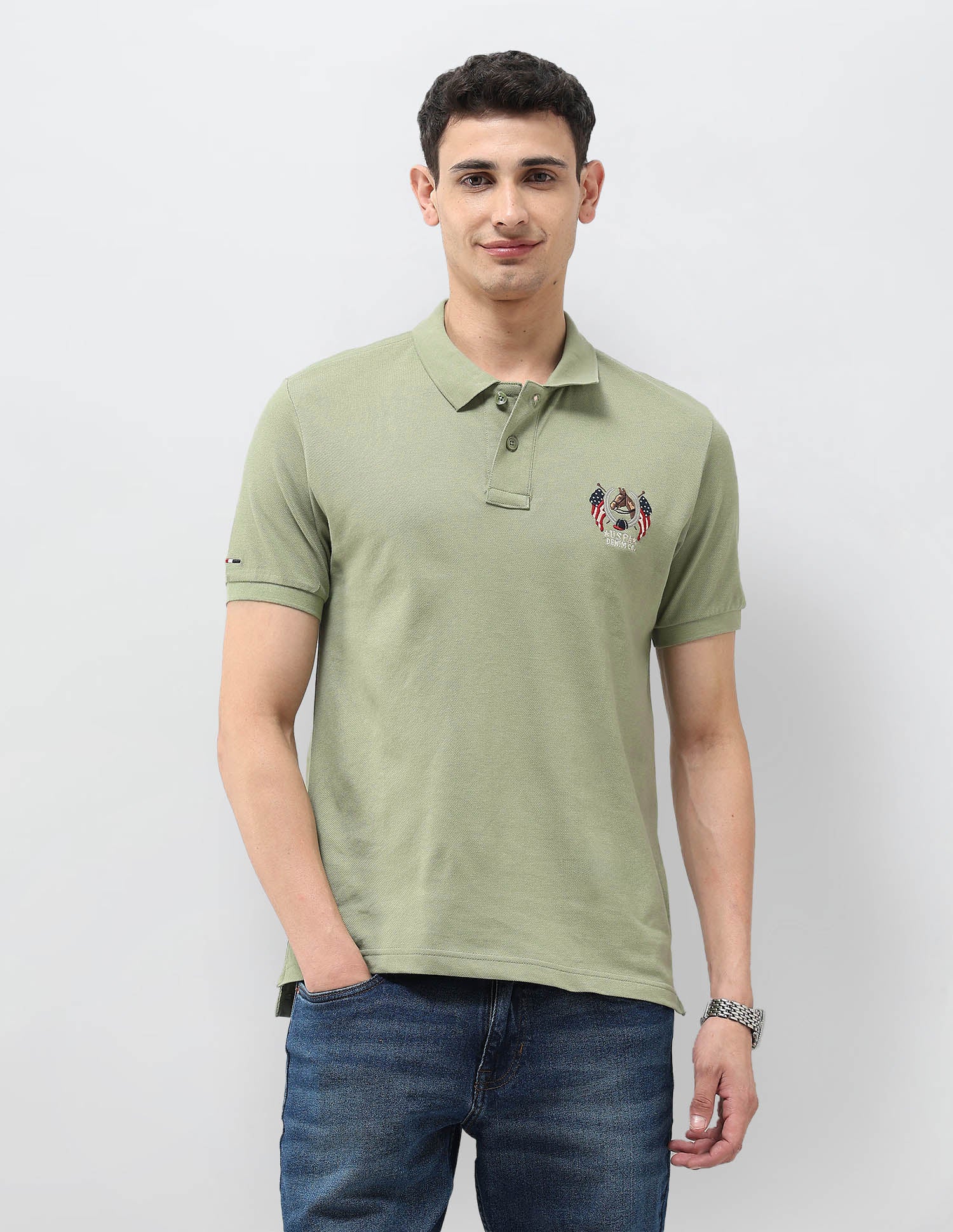 Solid Muscle Fit Polo Shirt