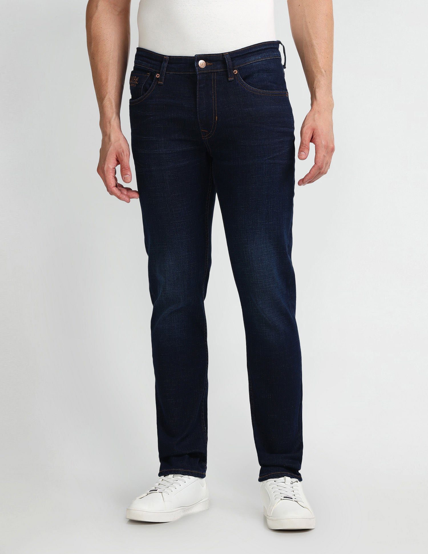 Brandon Slim Tapered Blue Jeans