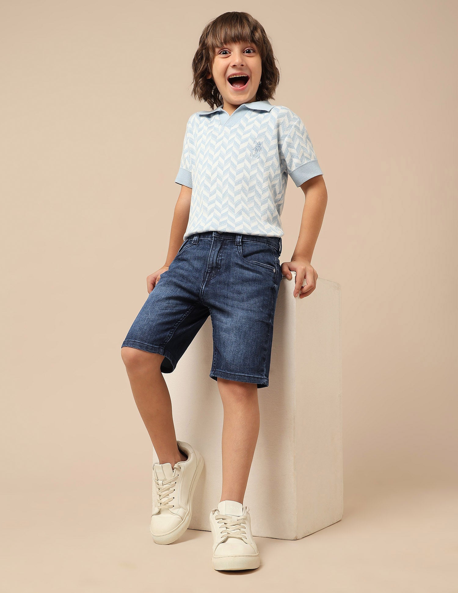 Boys Relaxed Fit Denim Shorts