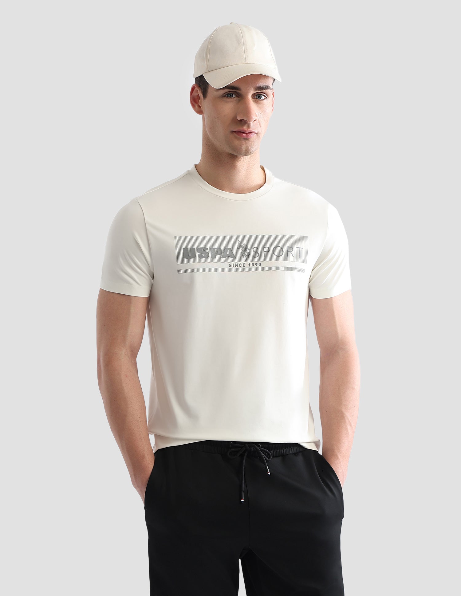 Brand Embossed Regular Fit Active T-Shirt