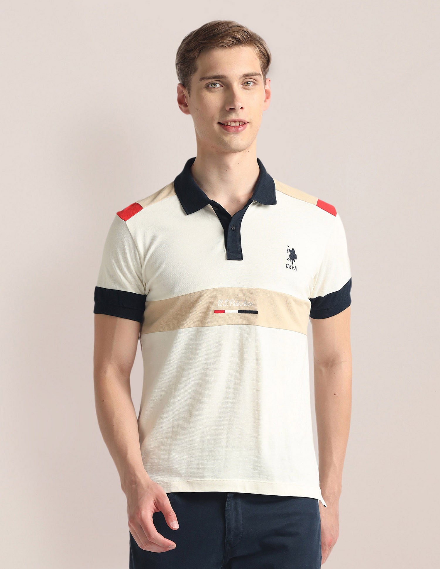 Colour Block Pique Polo Shirt – U.S. Polo Assn. India