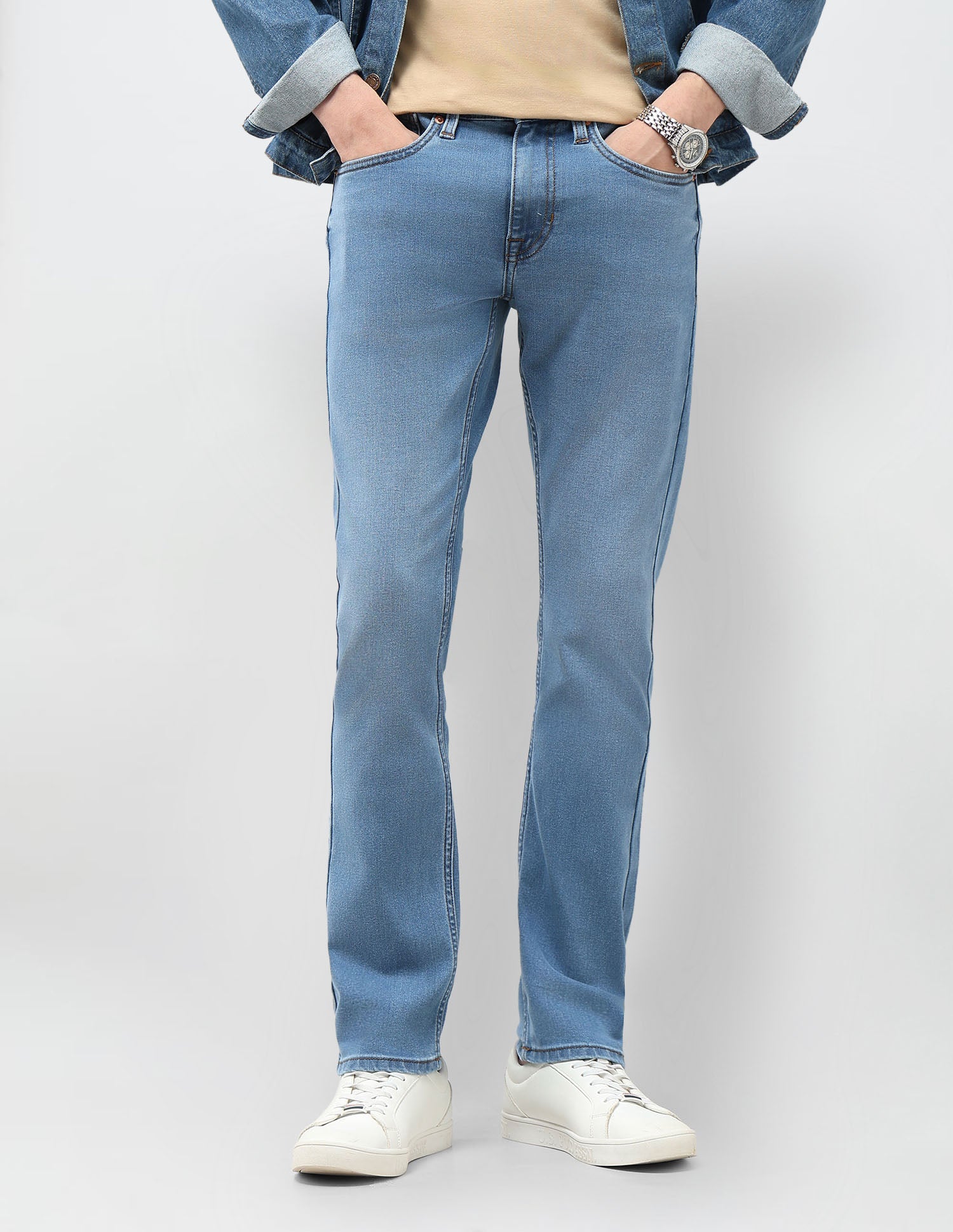 Regallo Skinny Fit Mid Rise Jeans Indigo - U.S. Polo Assn. India | Large
