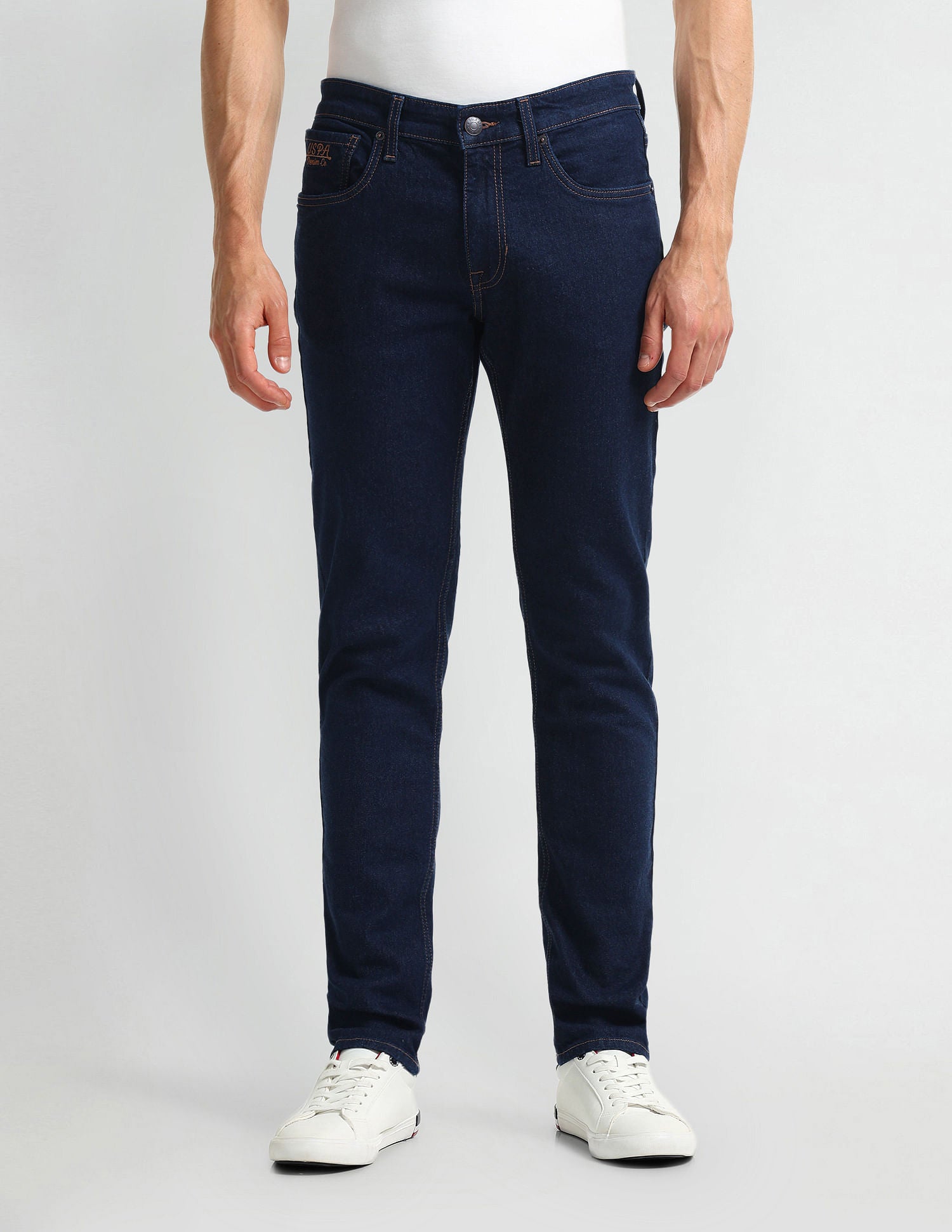 Brandon Fit Slim Tapered Navy Jeans Navy - U.S. Polo Assn. India | Large