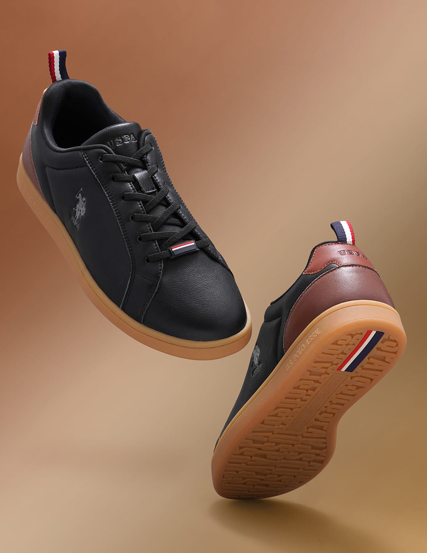Colour Block Panelled Stefan 3.0 Sneakers Black - U.S. Polo Assn. India | Large