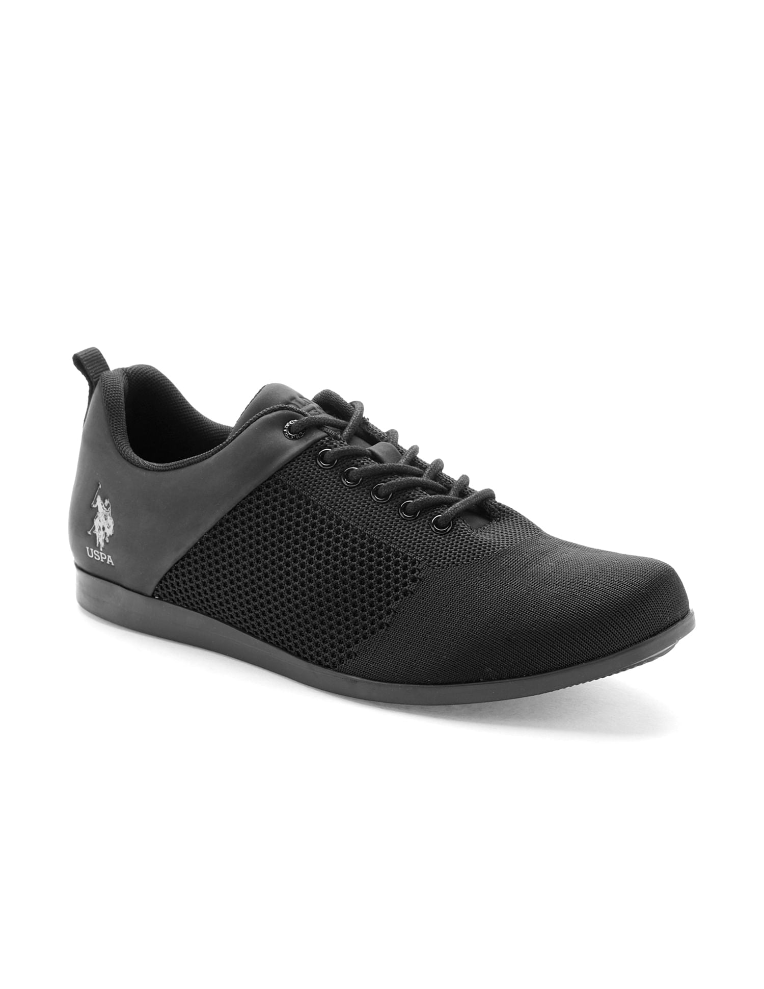 Men Junia 4.0 Black Work Casuals Lace Up Shoes Black - U.S. Polo Assn. India | Large