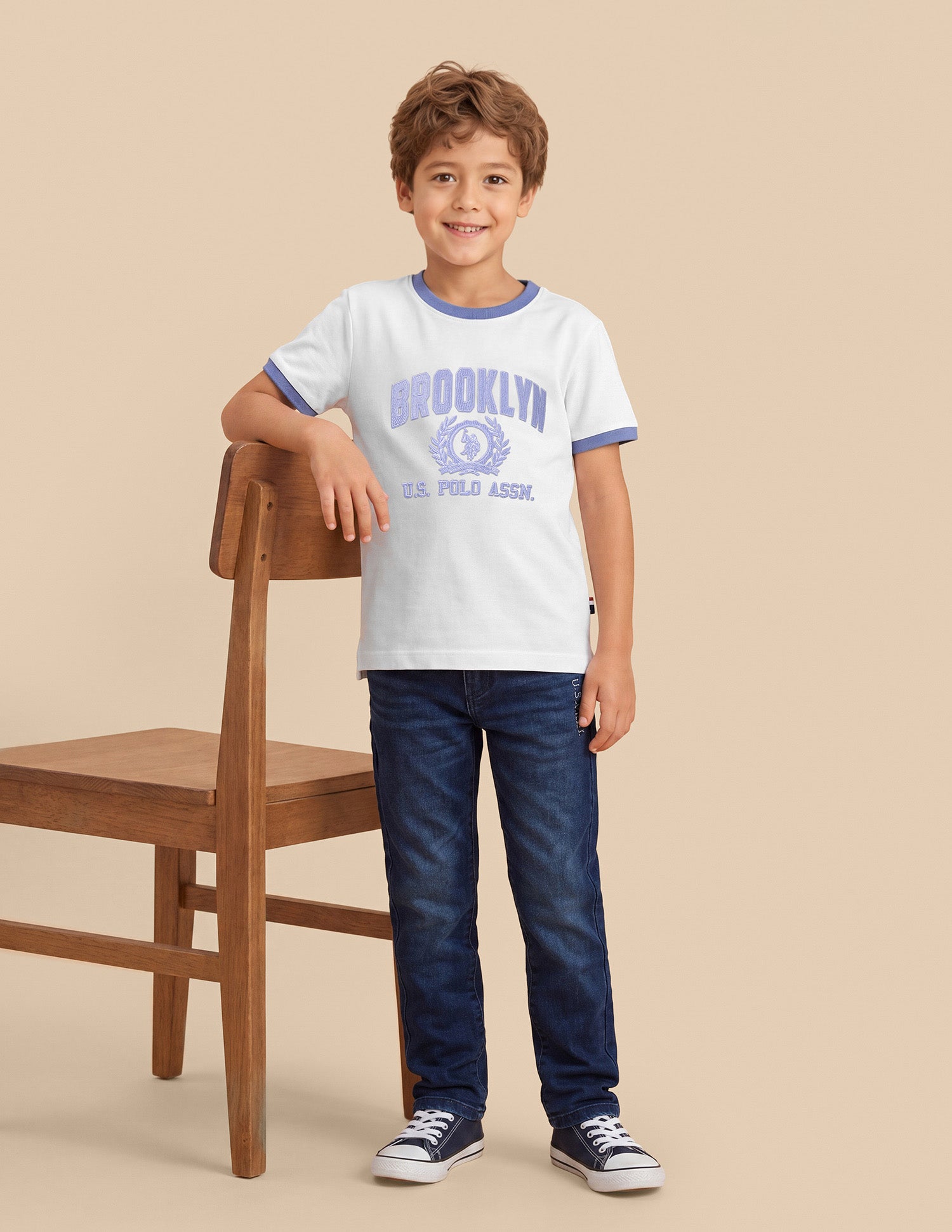 Typography Printed Regular Fit T-Shirt White - U.S. Polo Assn. India | Large