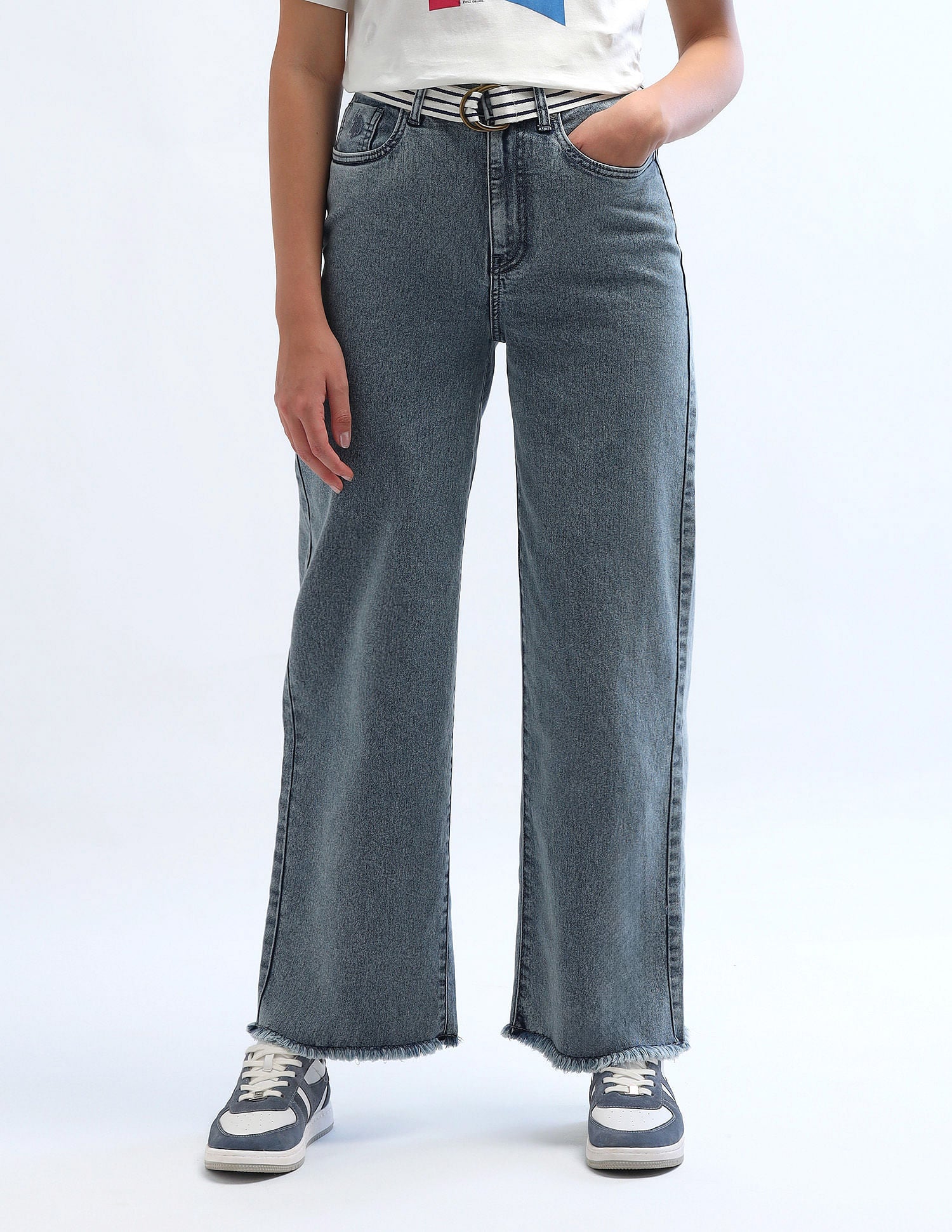 High Rise Wideleg Jeans