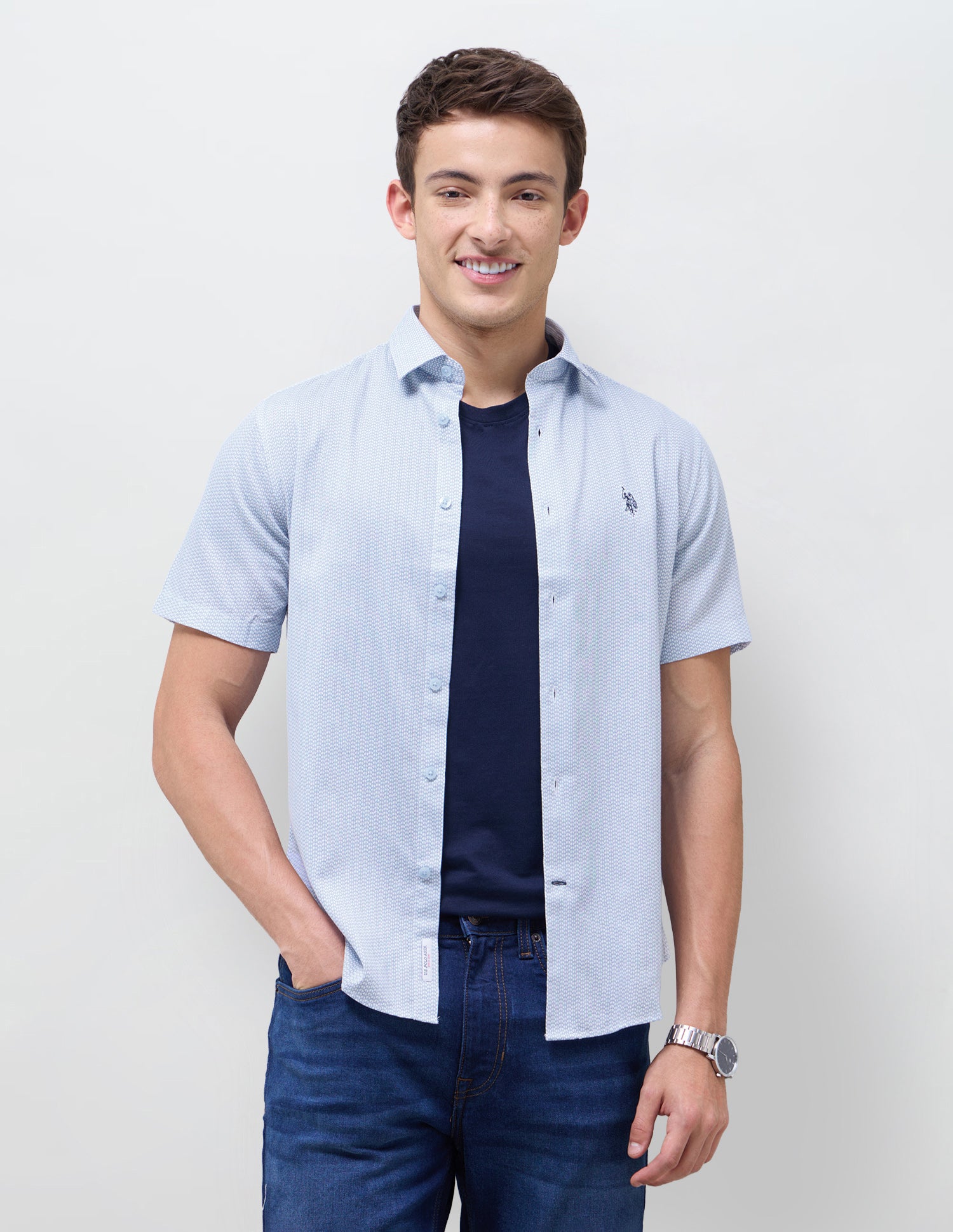 Geometric Printed Regular Fit Shirt