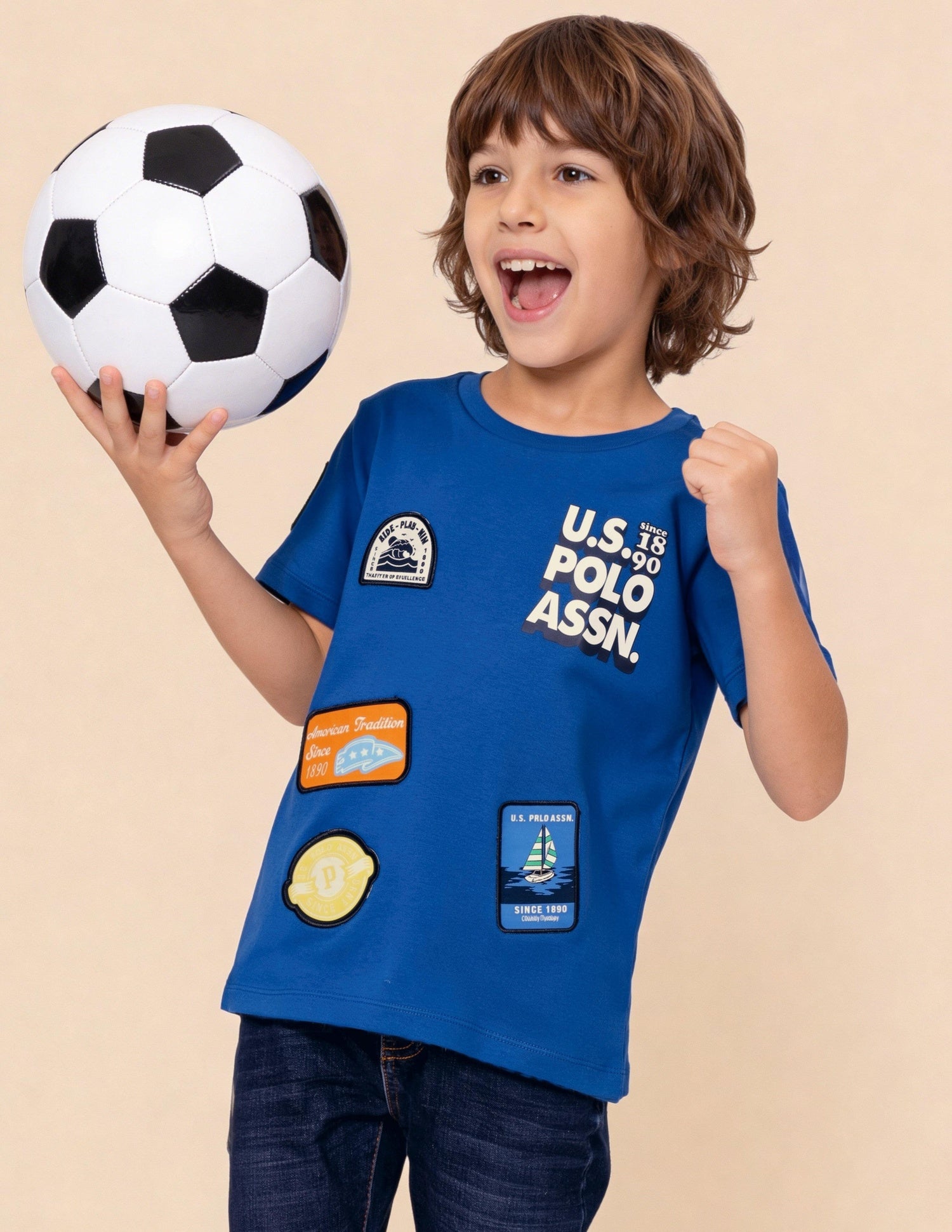 Graphic Printed Regular Fit T-Shirt Blue - U.S. Polo Assn. India | Large
