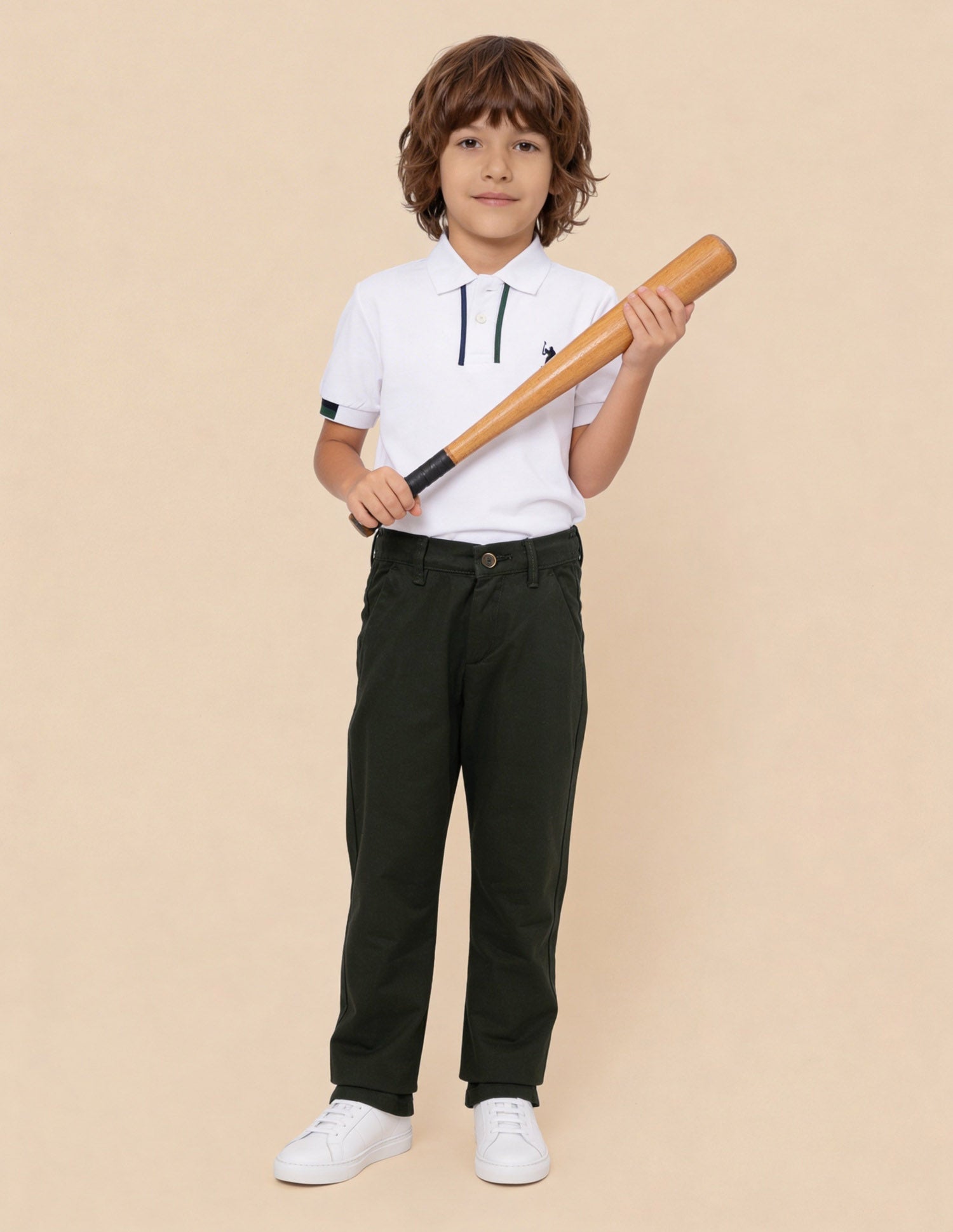 Mid Rise Twill Trousers