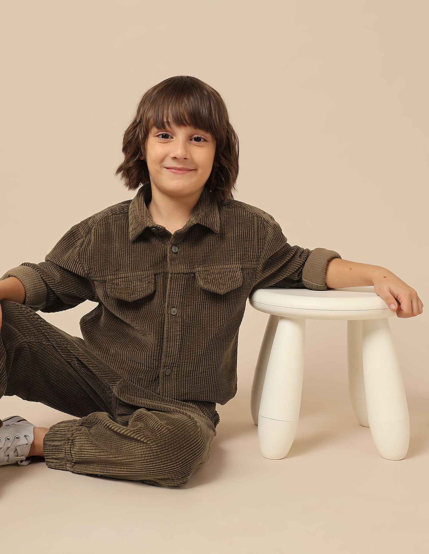 Boys Corduroy Regular Fit Shacket