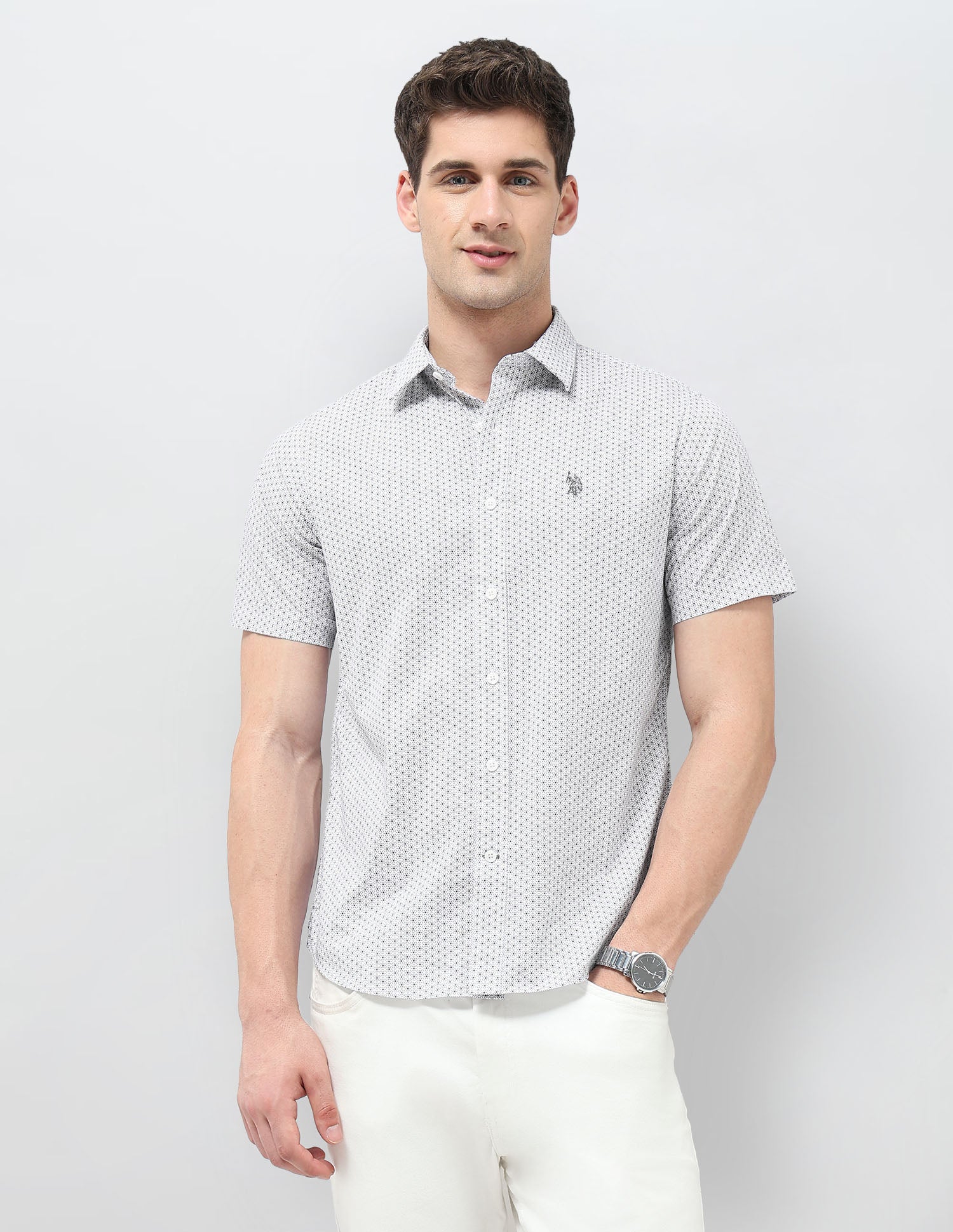 Geometric Printed Tailored Fit Shirt