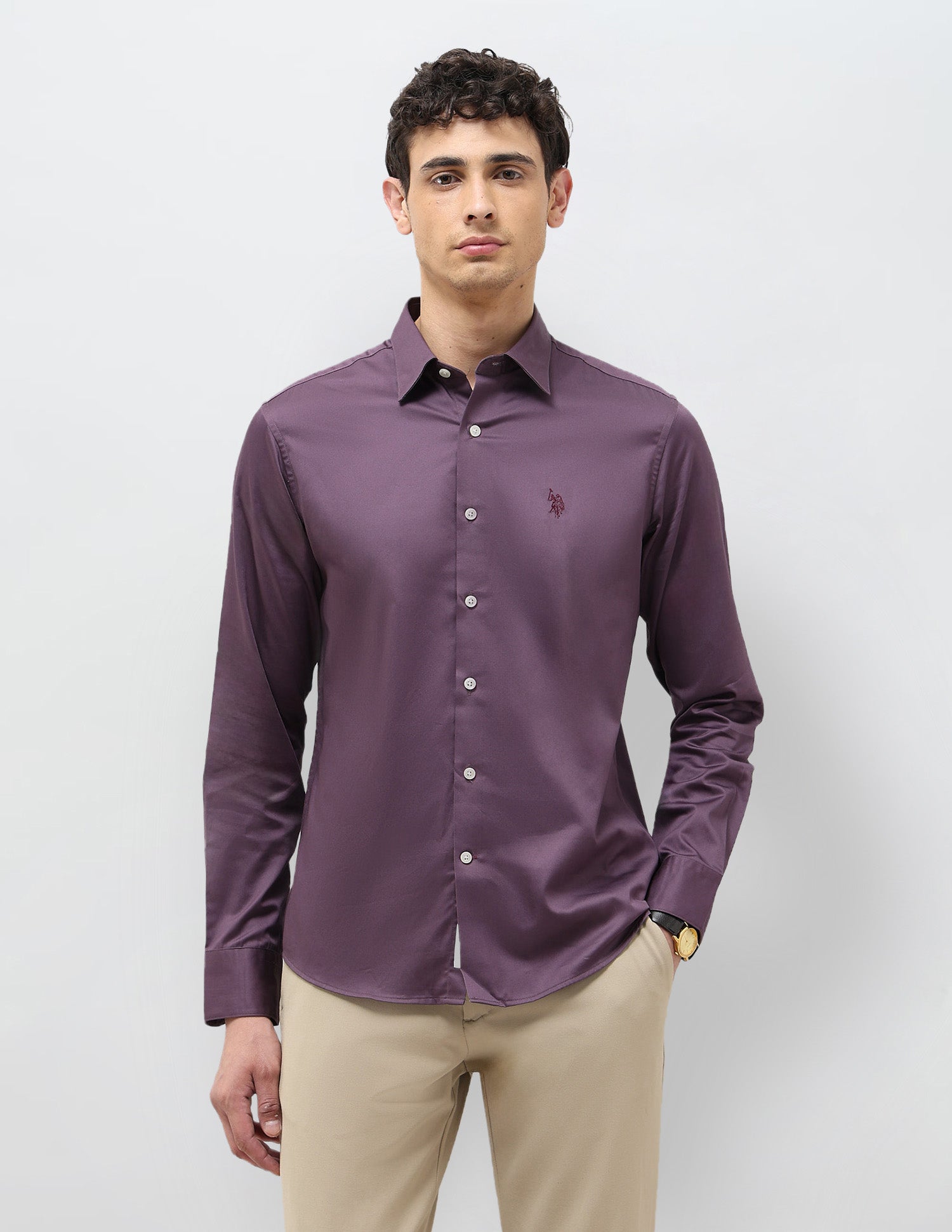Satin Tailored Fit Shirt