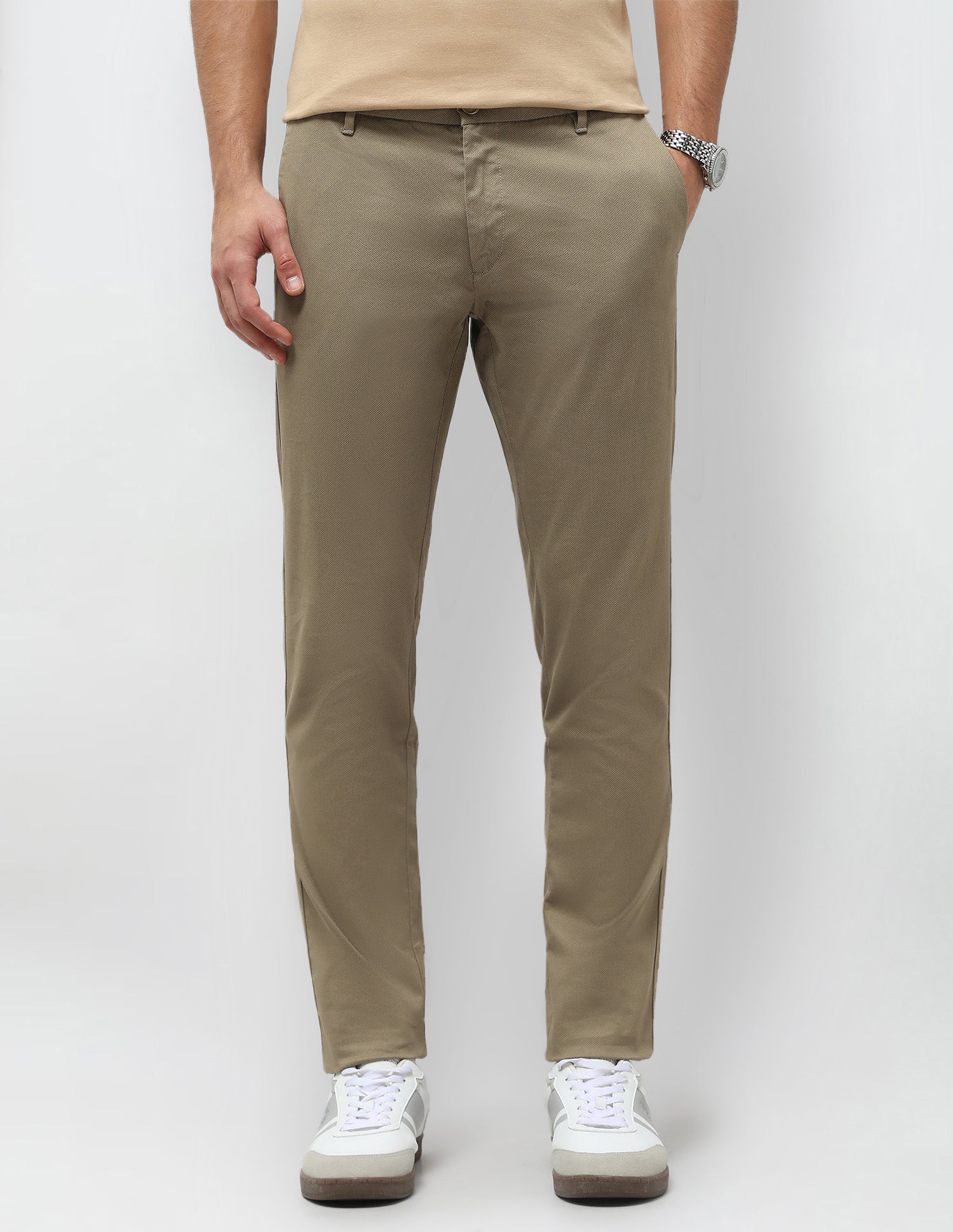 Slim Fit Satin Trousers