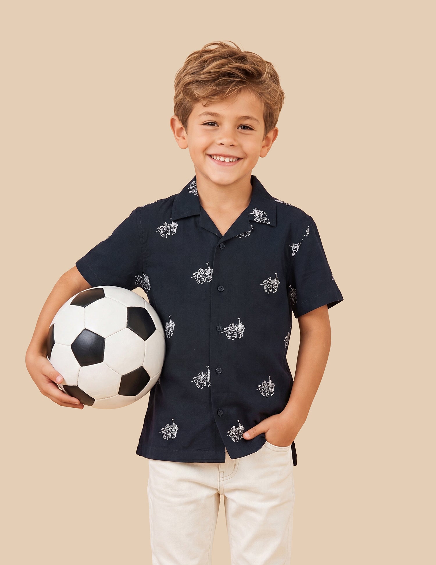 Graphic Brand Embroidered Regular Fit Shirt Navy - U.S. Polo Assn. India | Large