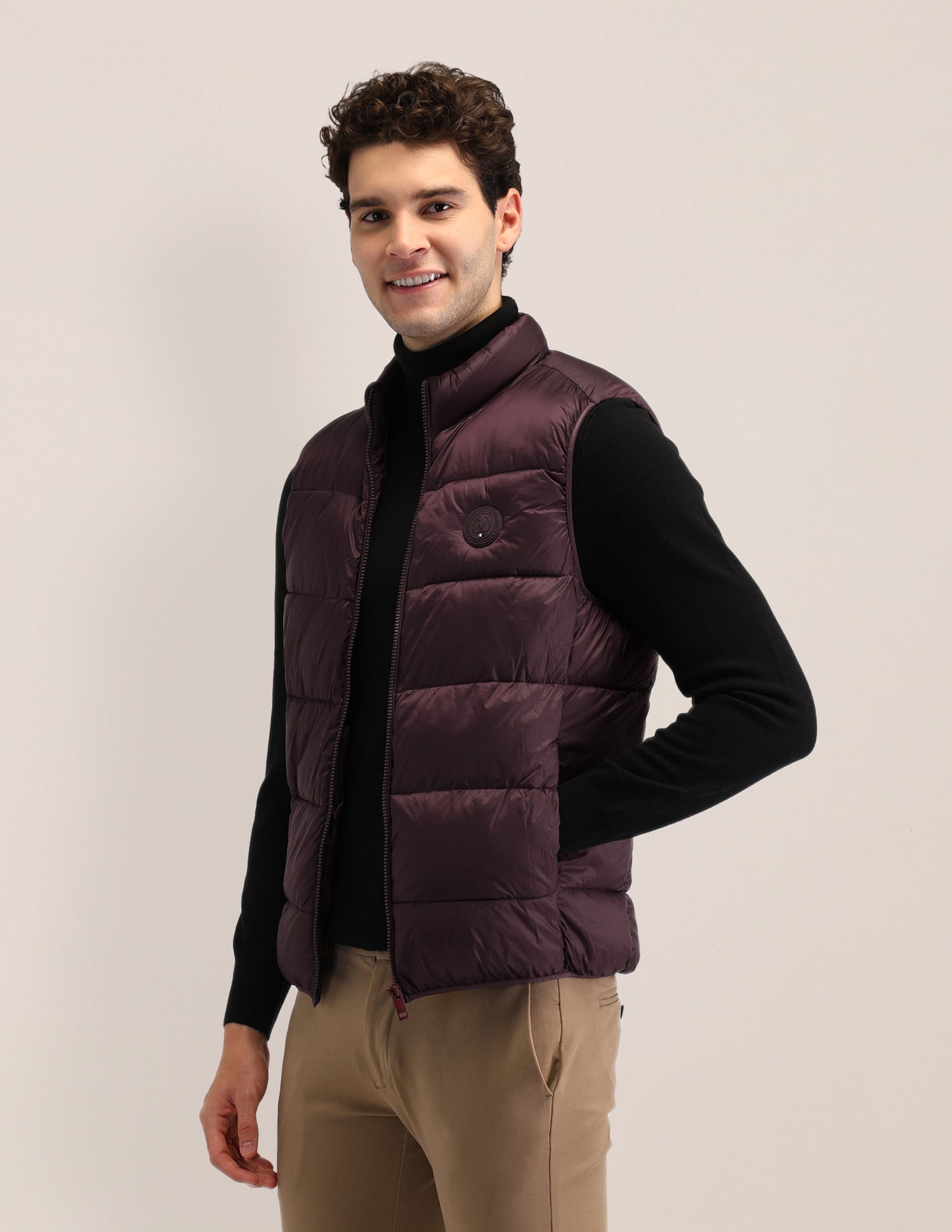 Solid Regular Fit Jacket Maroon - U.S. Polo Assn. India | Large