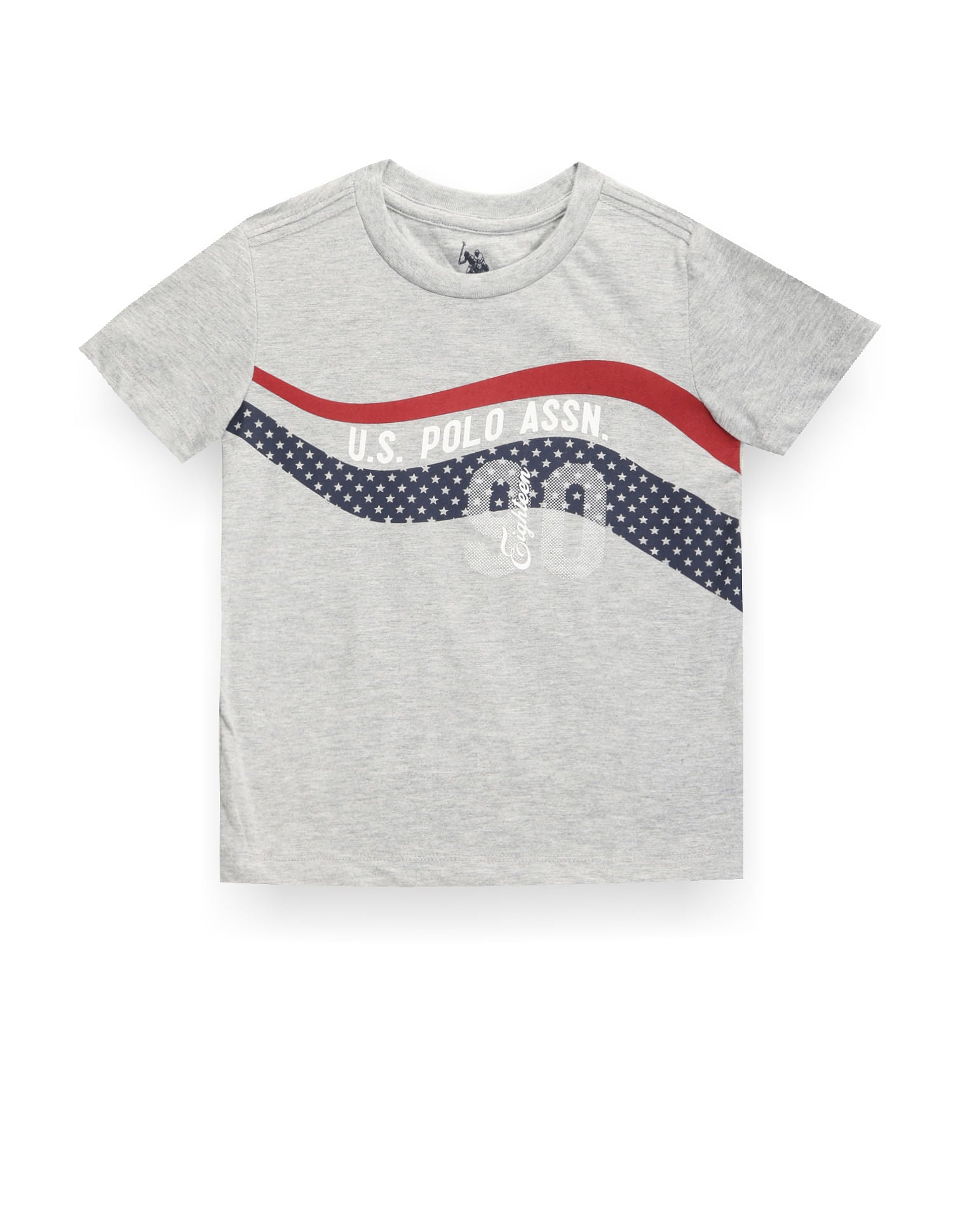 Boys Flag Brand Print Cotton T-Shirt